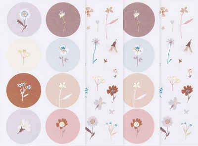 Rico Design Sticker Trockenblumen, (4-tlg), 80 Stück