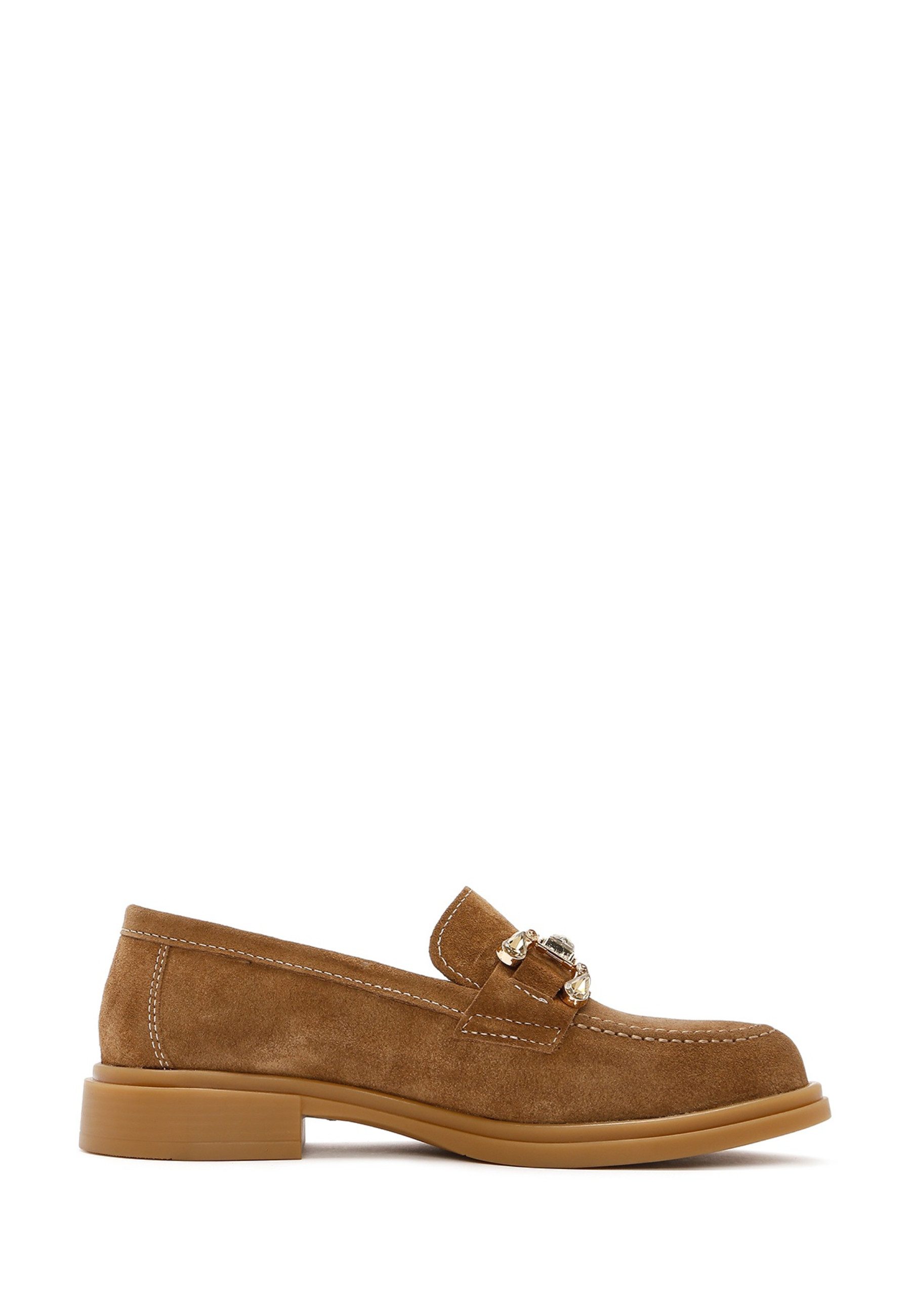 Derimod Loafer aus Wildleder Loafer Textilfutter, TPU Sohle, Absatz 1,5 cm günstig online kaufen