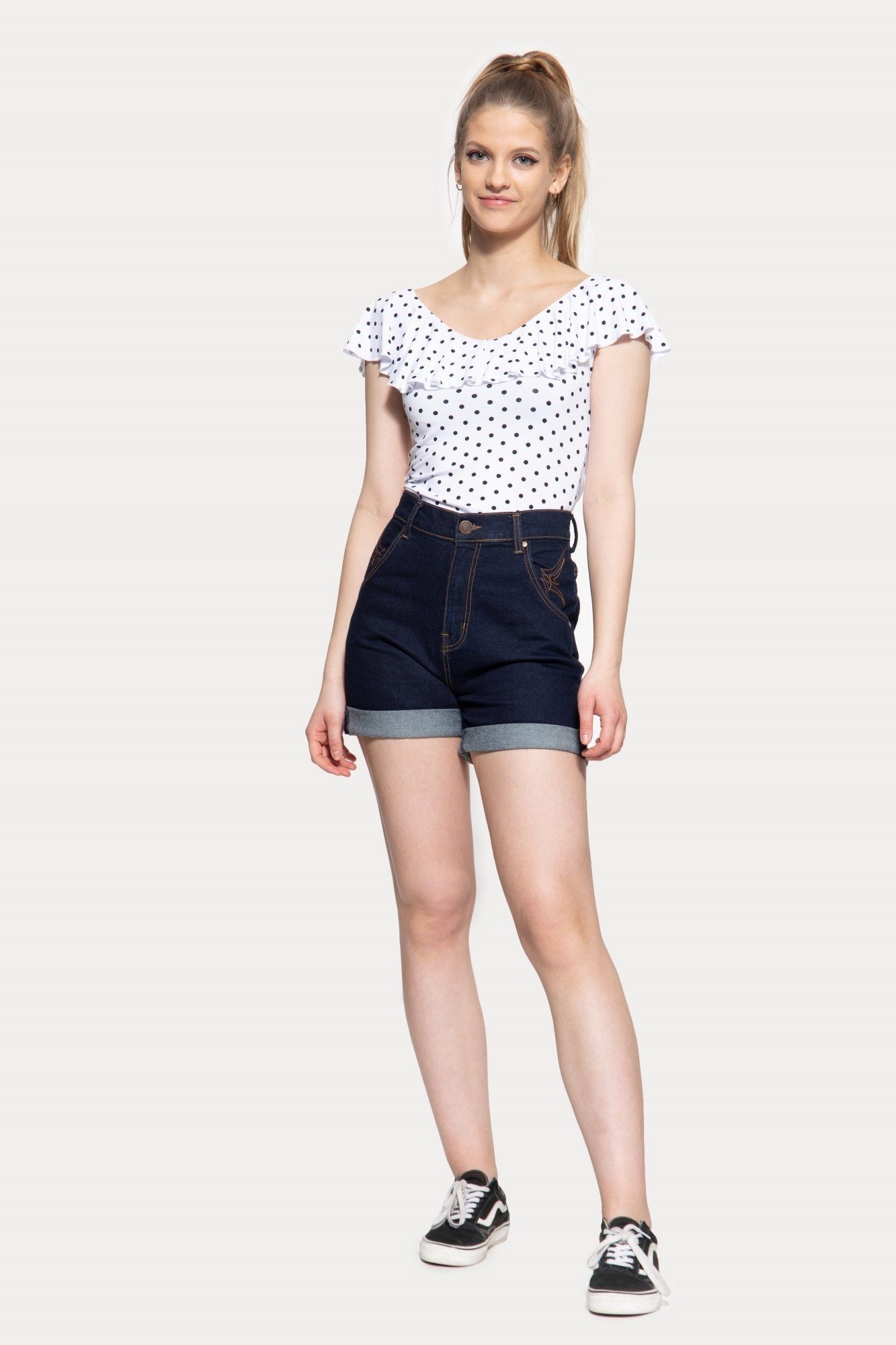 QueenKerosin Jeansshorts High Waist