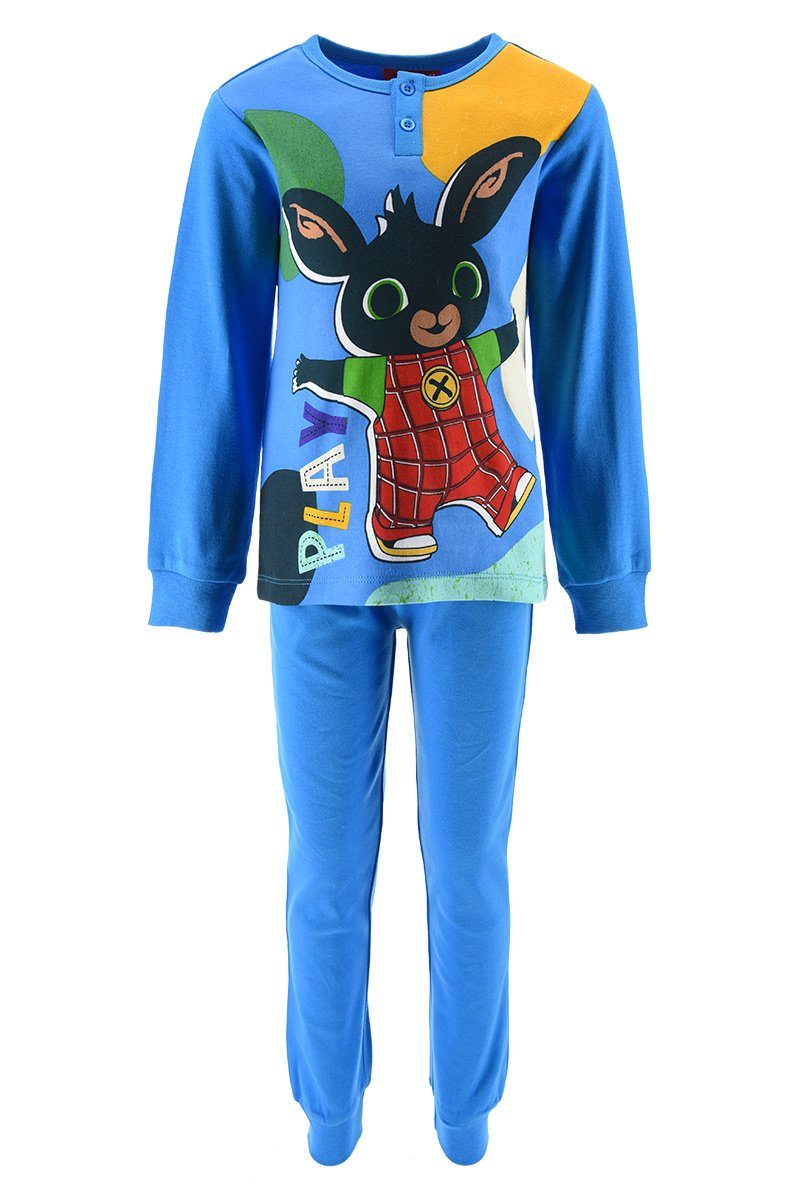 Bing Schlafanzug (2 tlg) Jungen Pyjama langarm Gr. 98-116 cm Blau