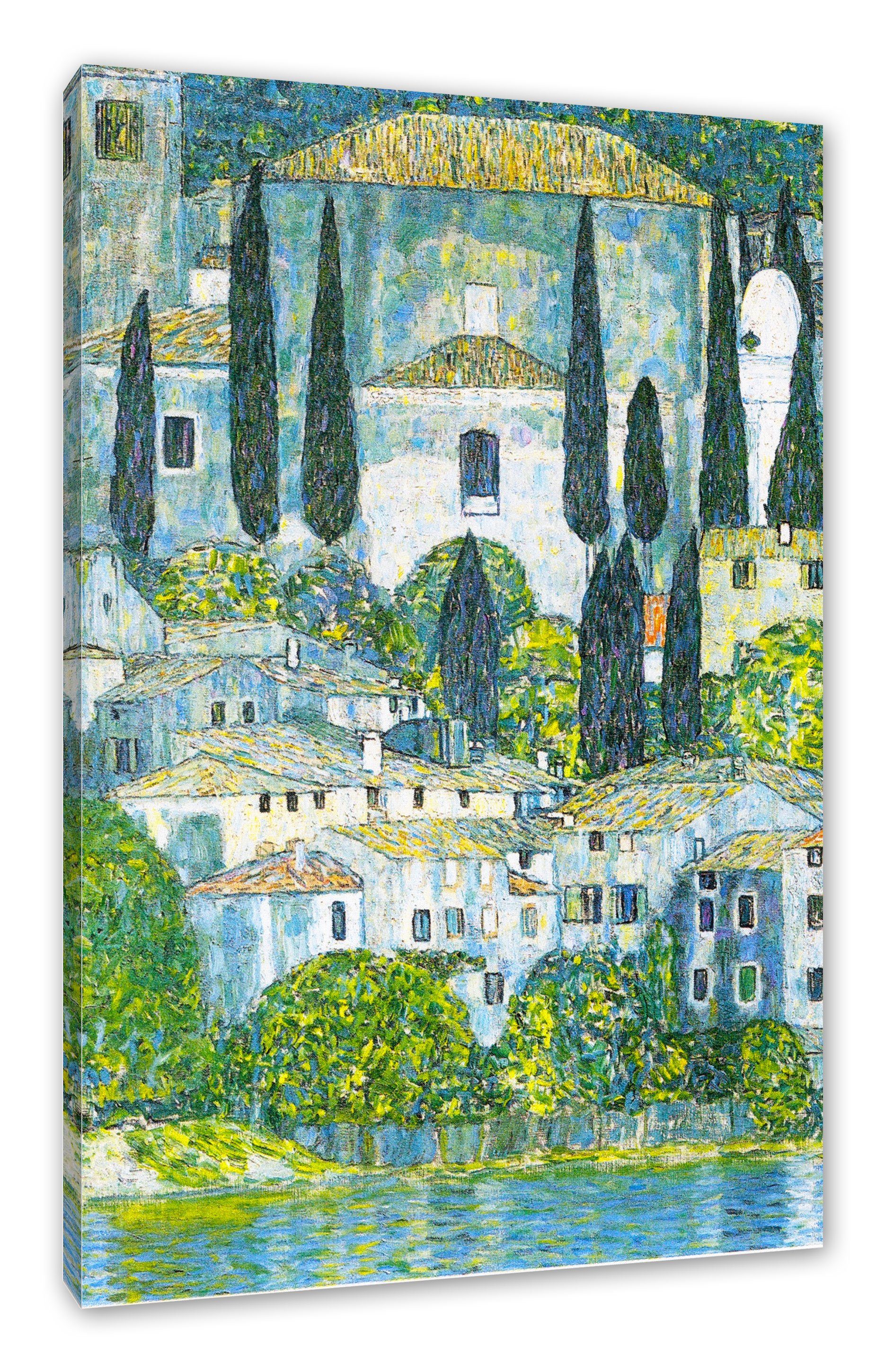 Pixxprint Leinwandbild Gustav Klimt - Kirche in Cassone Landschaft mit Zypr günstig online kaufen