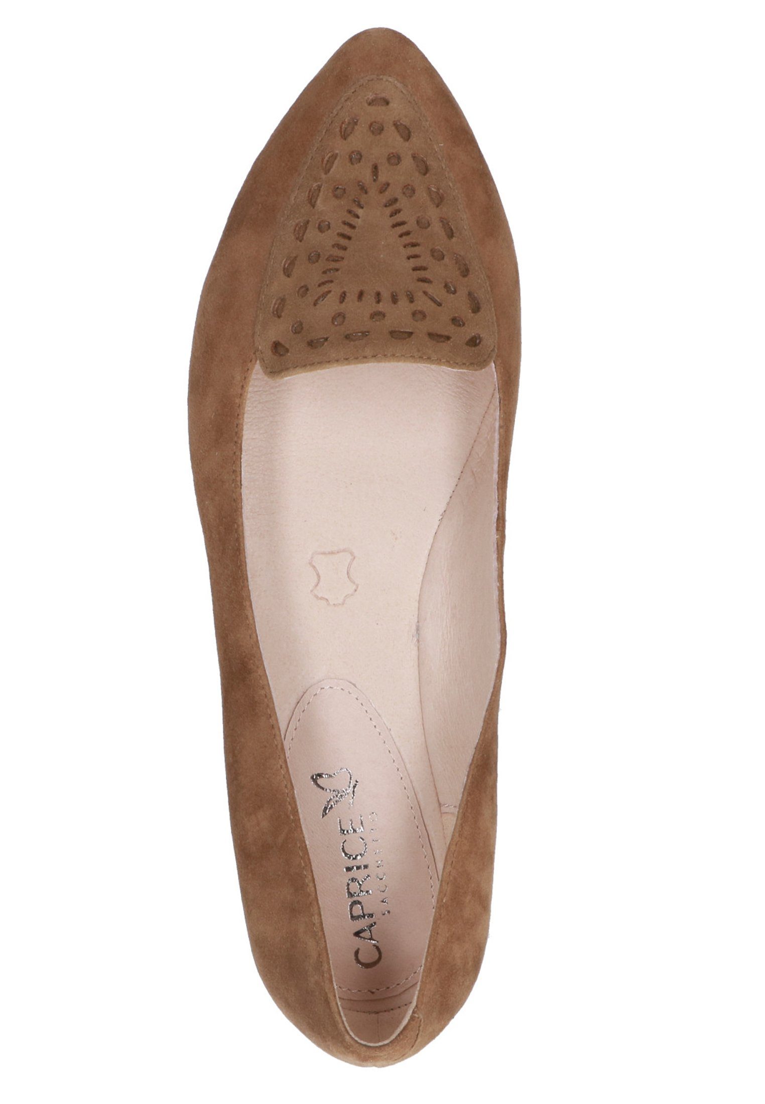 Olive Suede Caprice Ballerina 765 9-24205-28