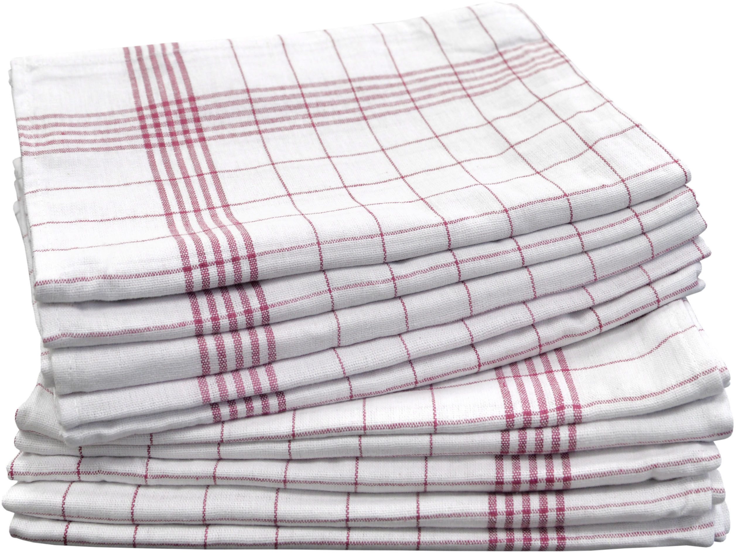 Dyckhoff Geschirrtuch KARO / Halbleinen - 50x70 cm, (Set, 10-tlg) günstig online kaufen