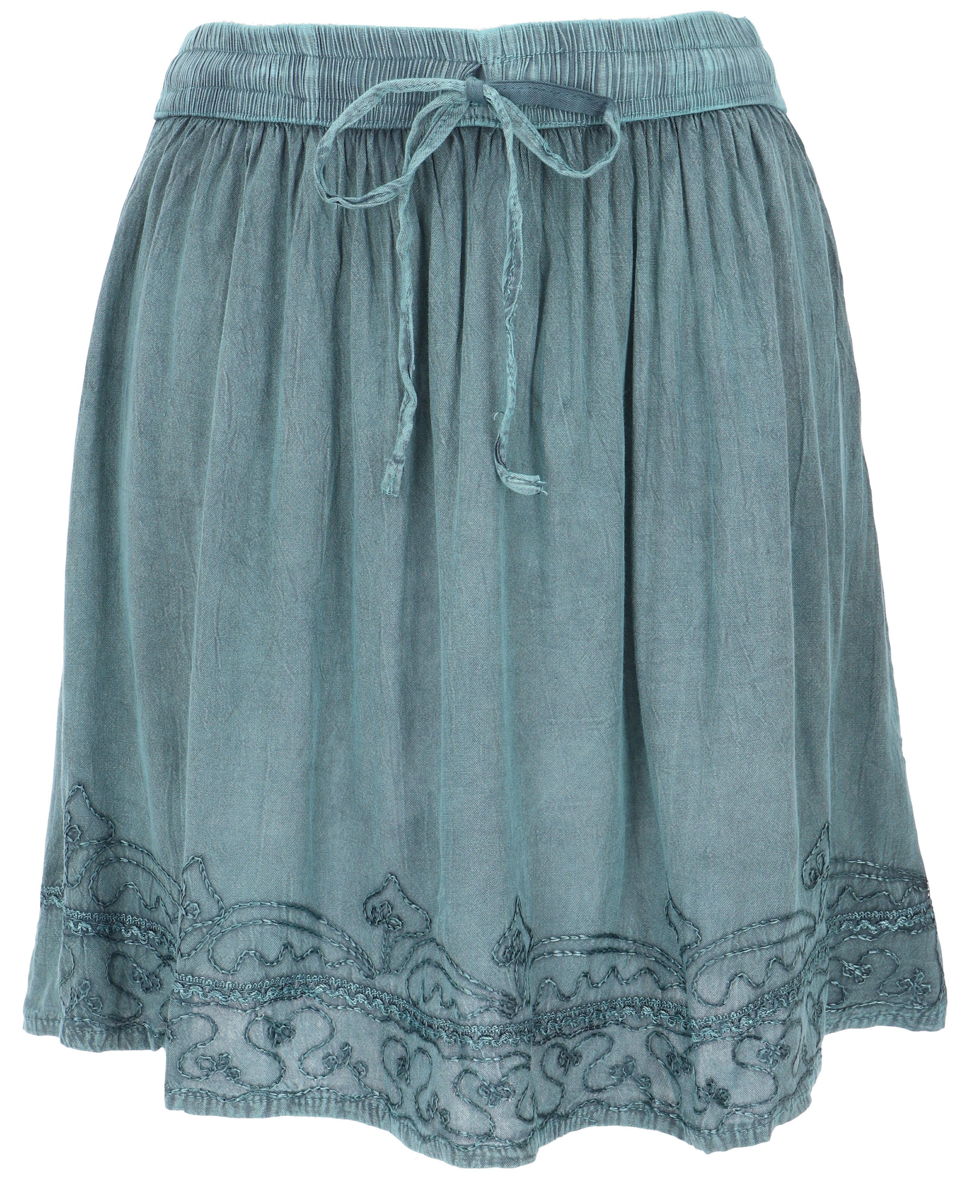 Guru-Shop Minirock Bestickter Boho Minirock - günstig online kaufen