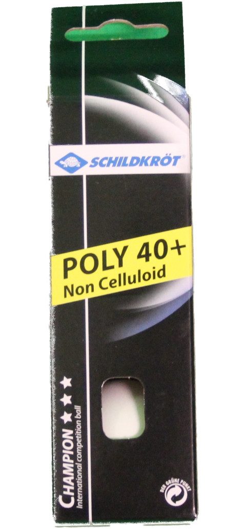 Schildkröt Tischtennisball Schildkröt 3-Stern Champion Poly 40+ Tischtennis-Bälle