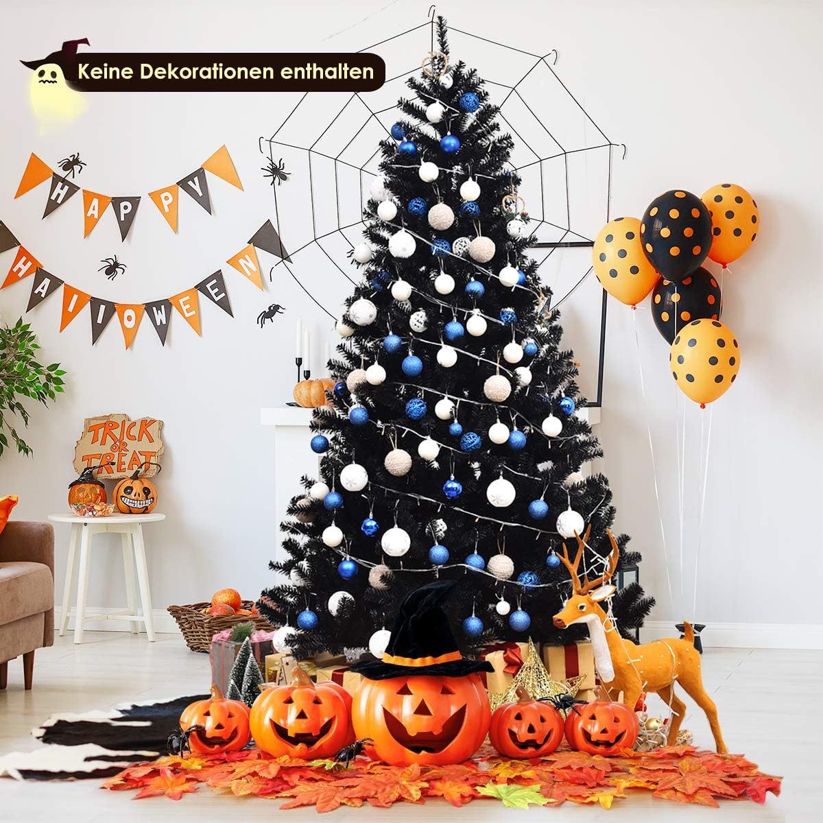 KOMFOTTEU Künstlicher Weihnachtsbaum Christbaum, Tannen, mit Metallständer & PVC-Nadeln