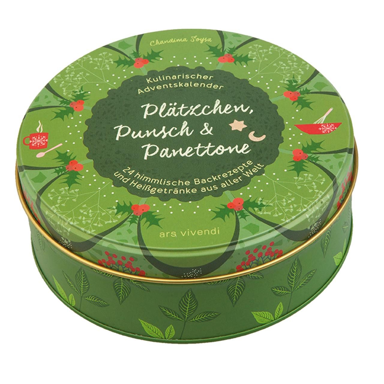 ars vivendi Adventskalender Adventskalender Plätzchen, Punsch & Panettone - 24 himmlische Backr...