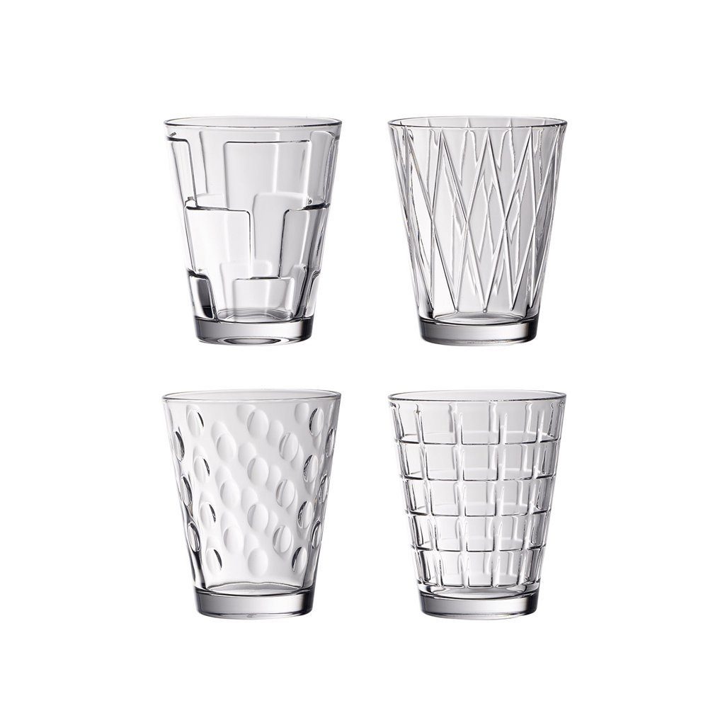 Villeroy & Boch Gläser-Set Dressed Up Wasserglas-Set Clear 4-teilig, 4-tlg., Glas, Kristallglas, spülmaschinenfest, Made in Germany