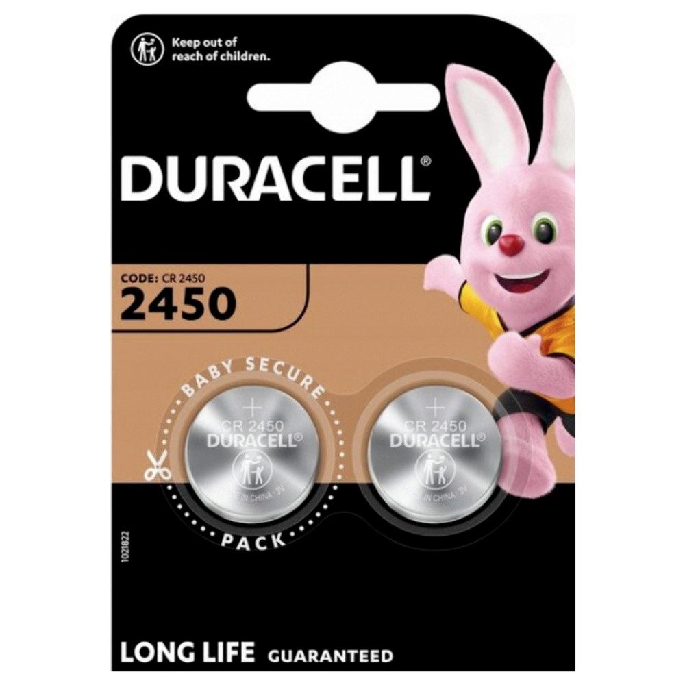 Duracell Duracell Knopfzelle CR2450 3 V 2 St. 620 mAh Lithium CR2450 Knopfzelle