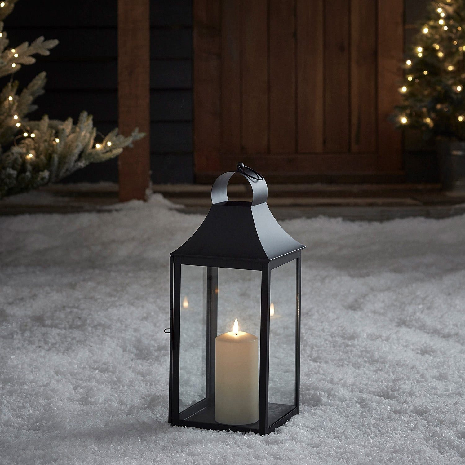 Lights4fun LED Laterne 34cm Albury Gartenlaterne mit TruGlow® Outdoor Kerze mit Fernbedienung – Bild 4 von 5