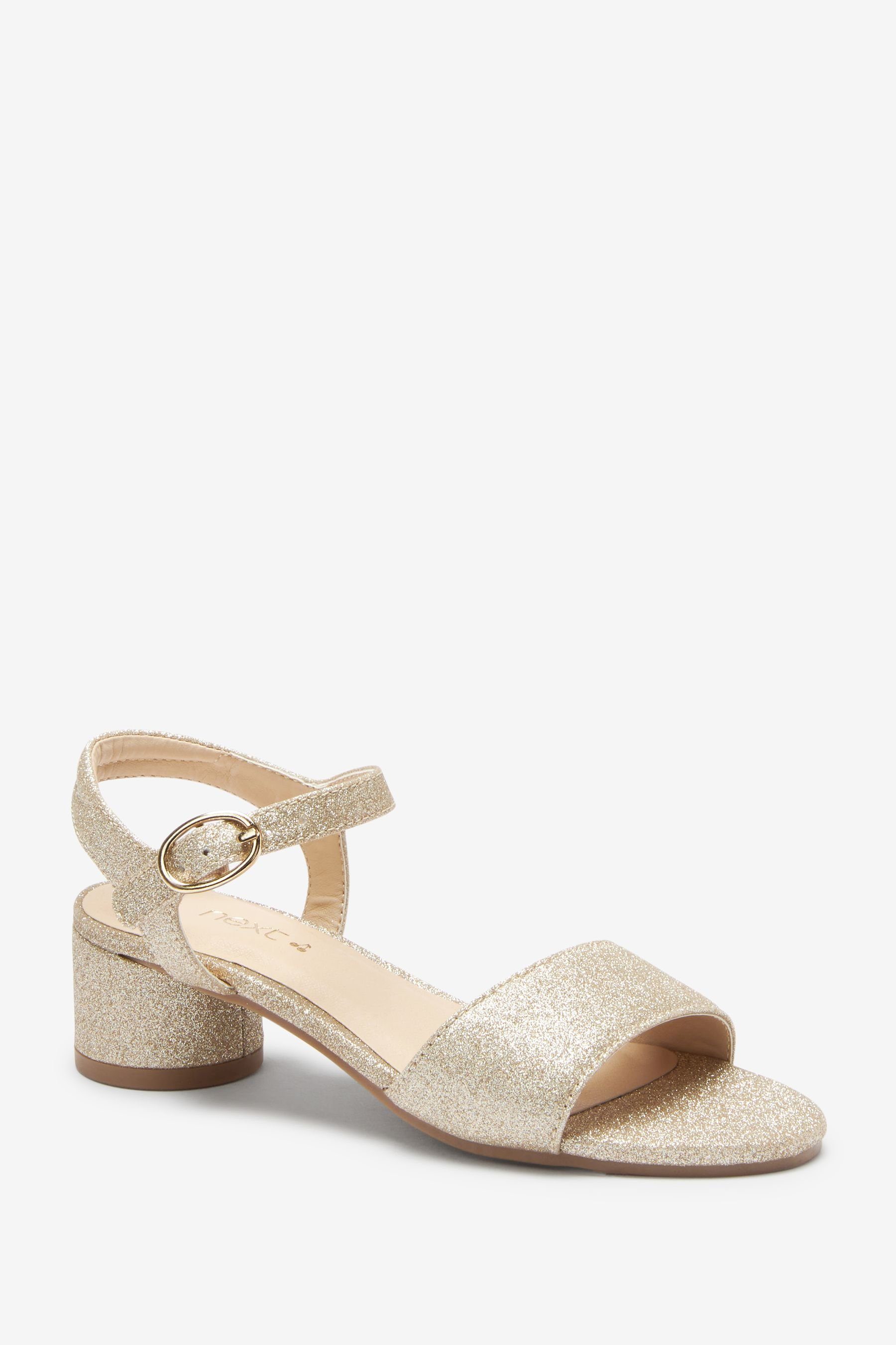 Damen Glitzer High Heel Sandalen Mit Blockabsatz - Elegante Riemchenpumps Für Party & Hochzeit