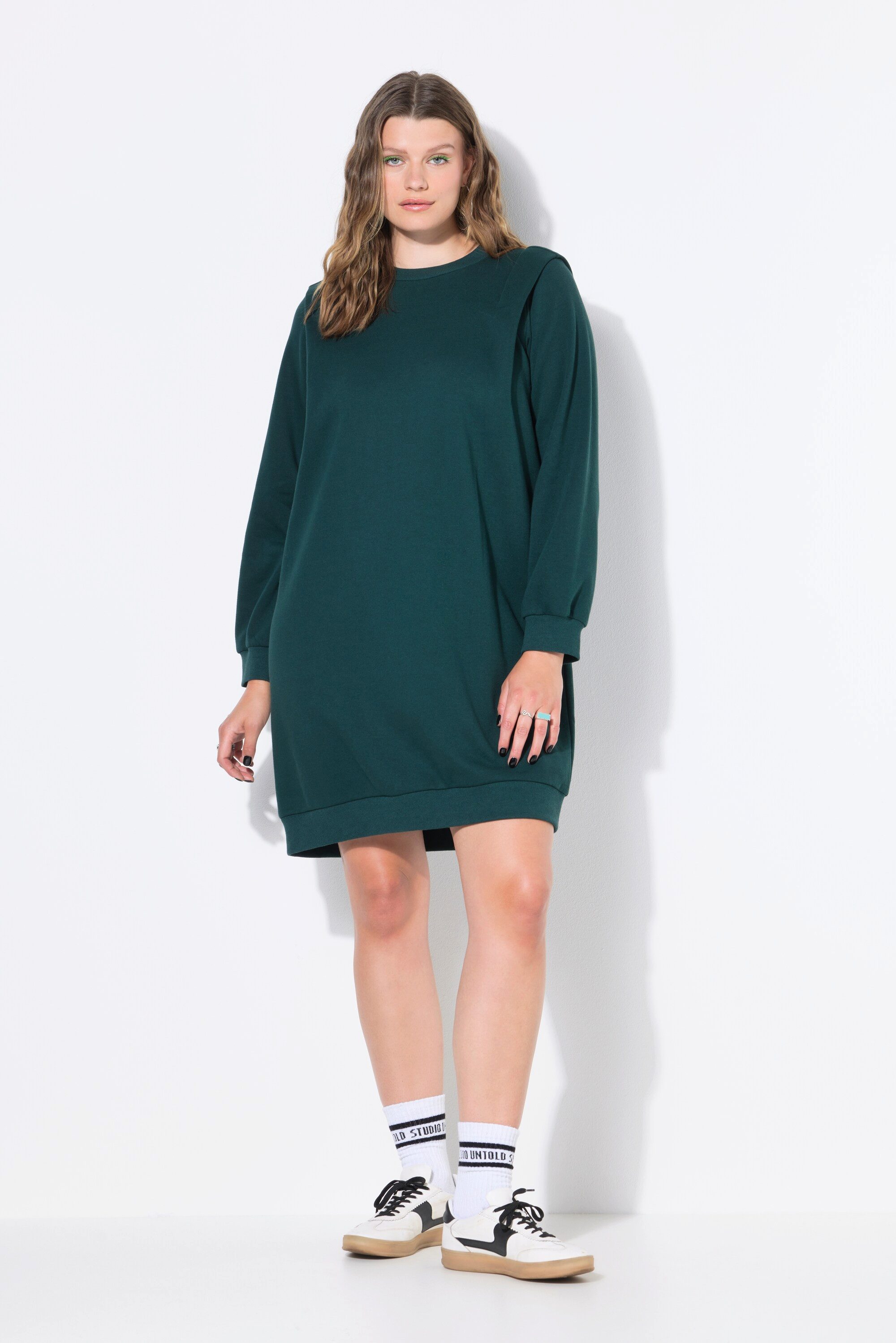 Jerseykleid Sweatkleid oversized betonte Schultern