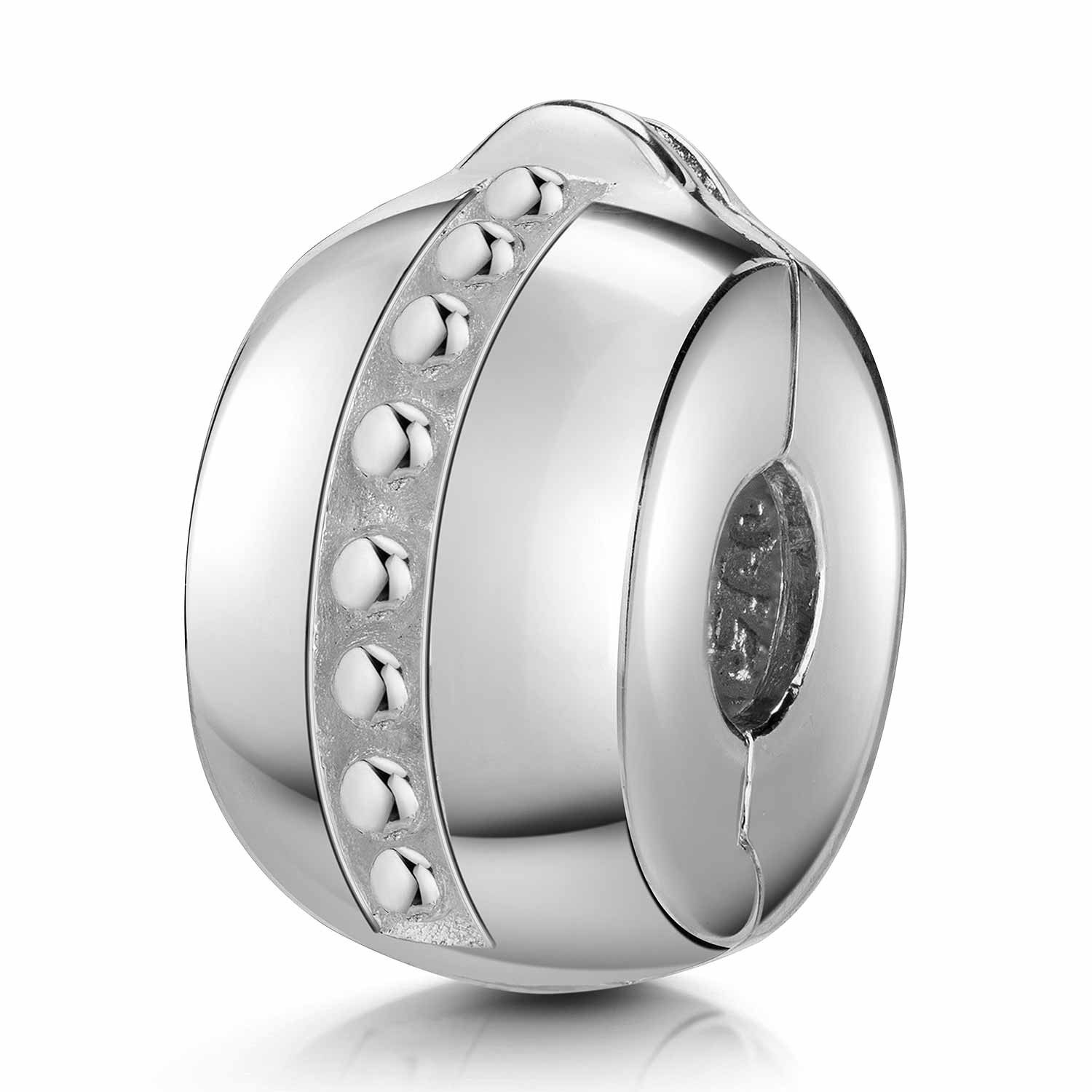Materia Bead Gepunkteter Stopper Bead 1123, Stopper, 925 Sterling Silber
