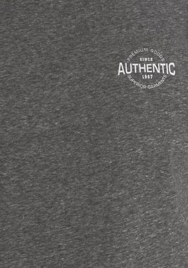 AJC T-Shirt in besonderer Melange Optik und mit Logo Print