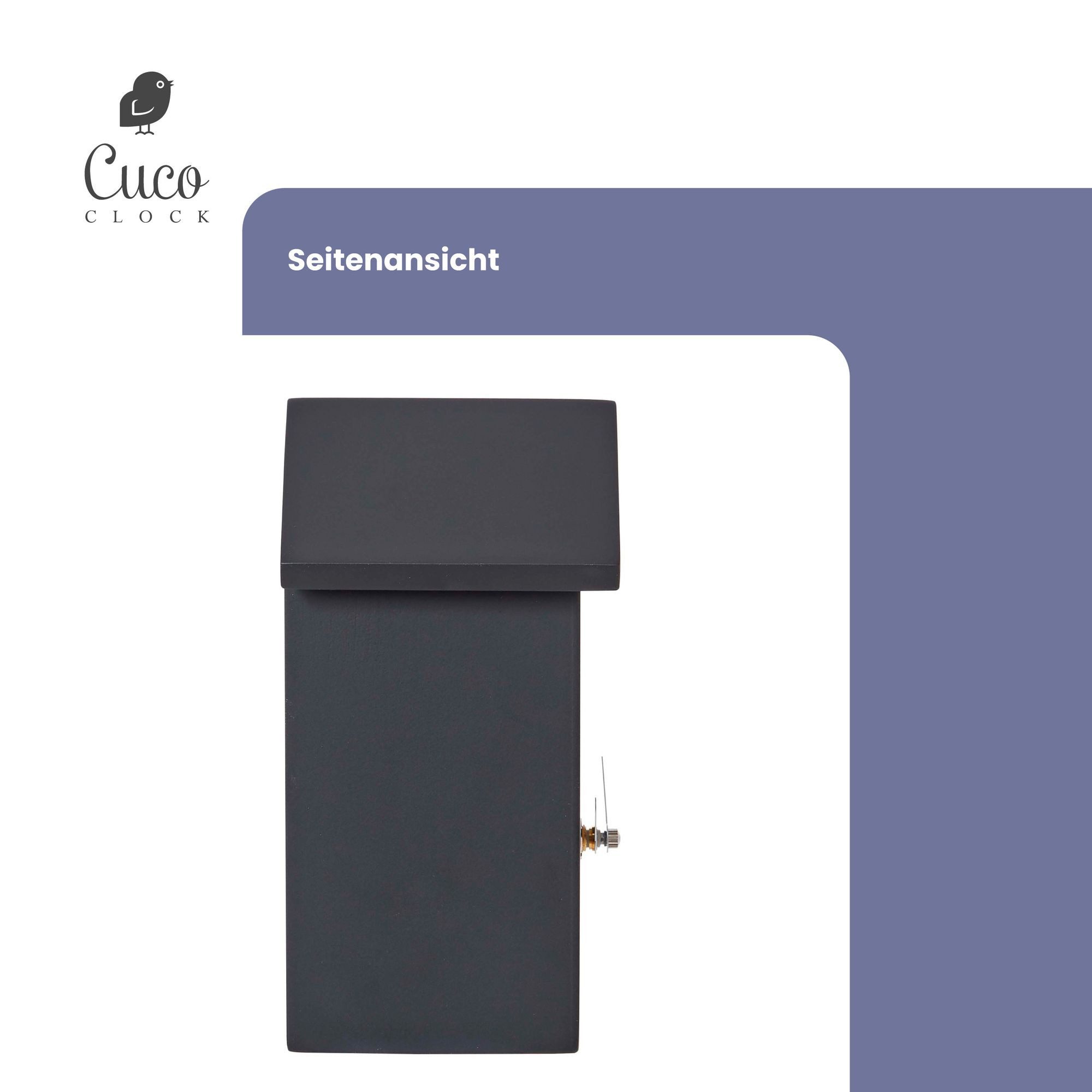 Cuco Clock Wanduhr Mini Kuckucksuhr HOCHHAUS, Wanduhr, Moderne Schwarzwalduhr (17,0 × 12,4 × 9,0cm, mit Nachtruhefunktion, Kuckucksruf, Quarzuhrwerk)
