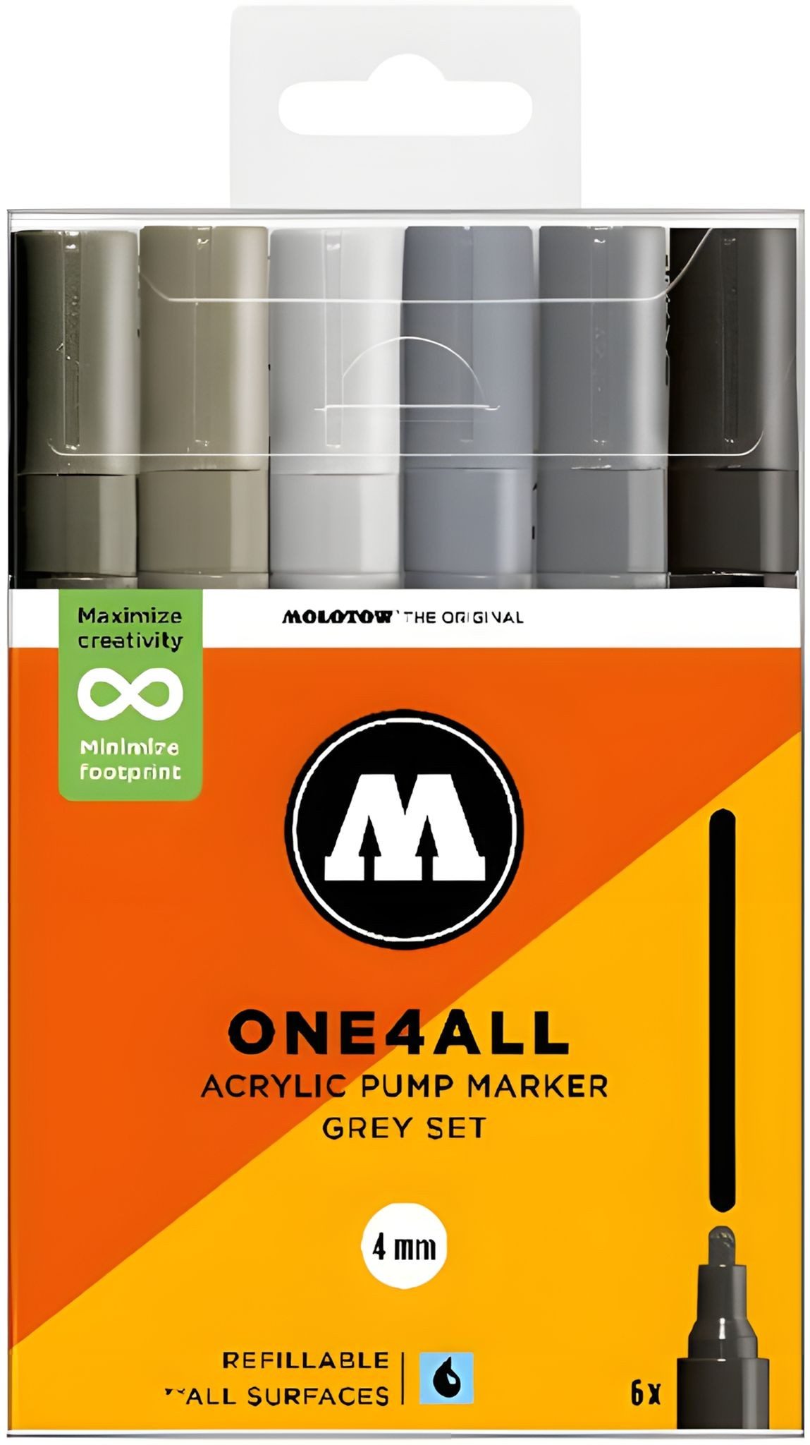 MOLOTOW Malstift Acrylmarker One4All 227HS Grey Set