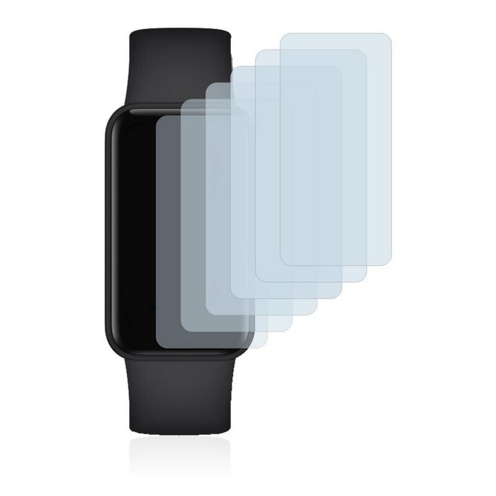 Savvies Schutzfolie für Xiaomi Redmi Smart Band 2 Displayschutzfolie 6 Stück Folie klar