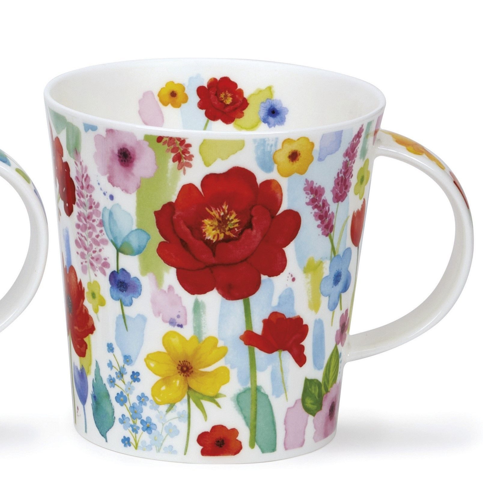 formano Tasse Dunoon, Porzellan, Spülmaschinengeeignet, Mehrfarbig, Blumen, H: 11cm