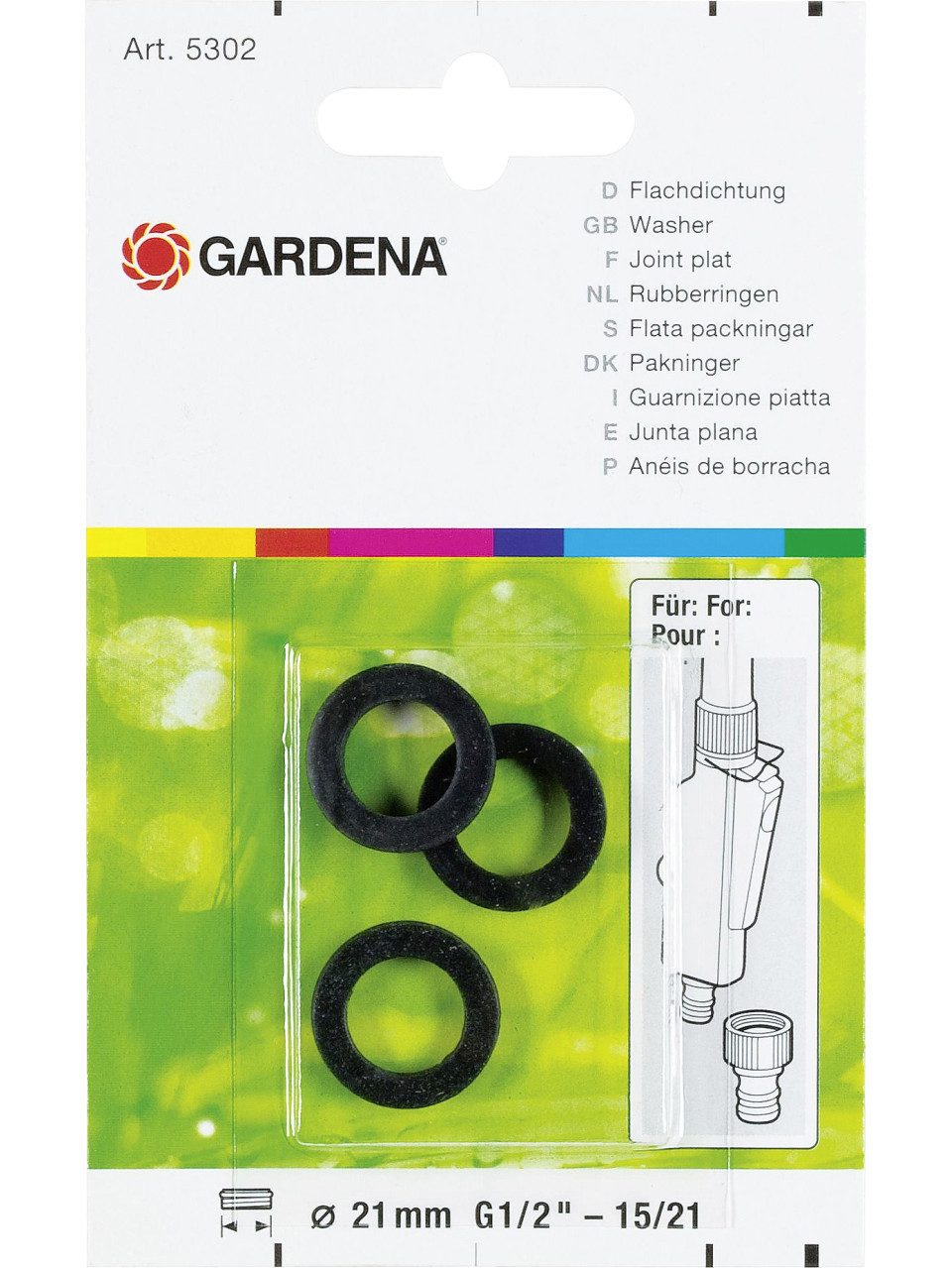 GARDENA Dichtungsring Gardena Flachdichtung 3 Stück