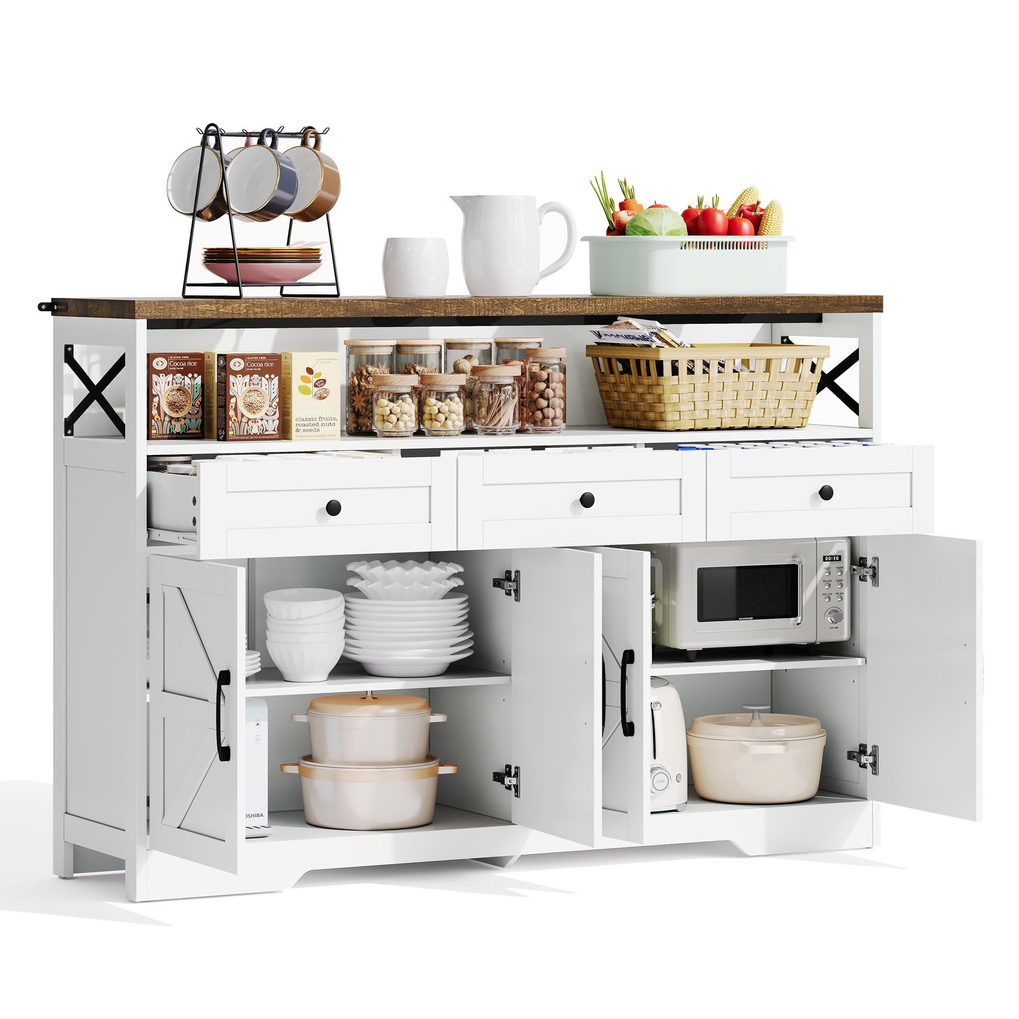 OKWISH Sideboard Buffet-Schrank (Buffet-Anrichte 140cm im günstig online kaufen