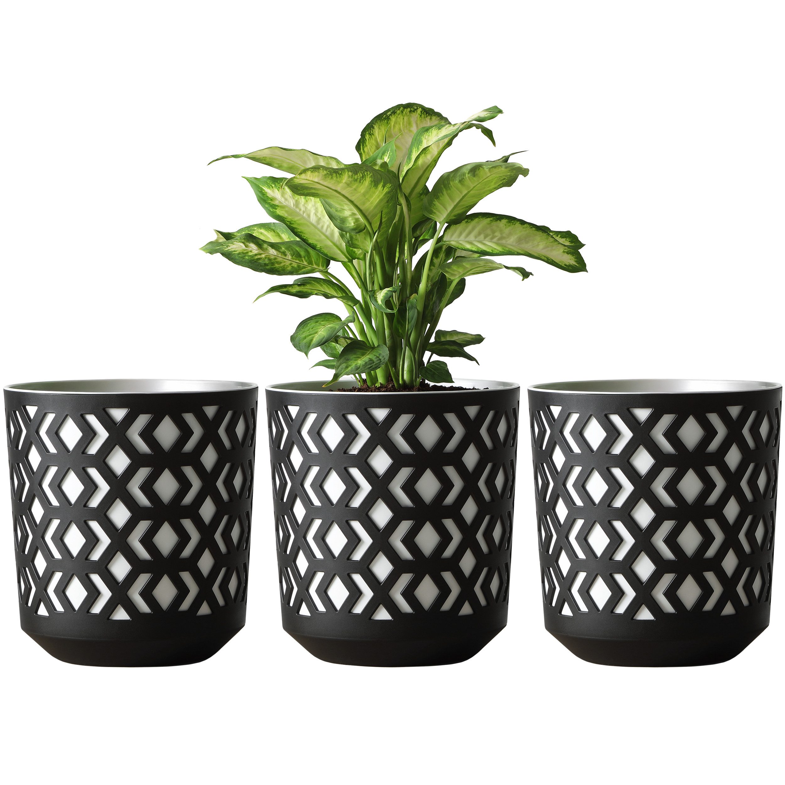 KONZEPT Blumentopf Übertopf Ø 14cm, 3er Pflanzentopf Set für Zimmerpflanzen günstig online kaufen