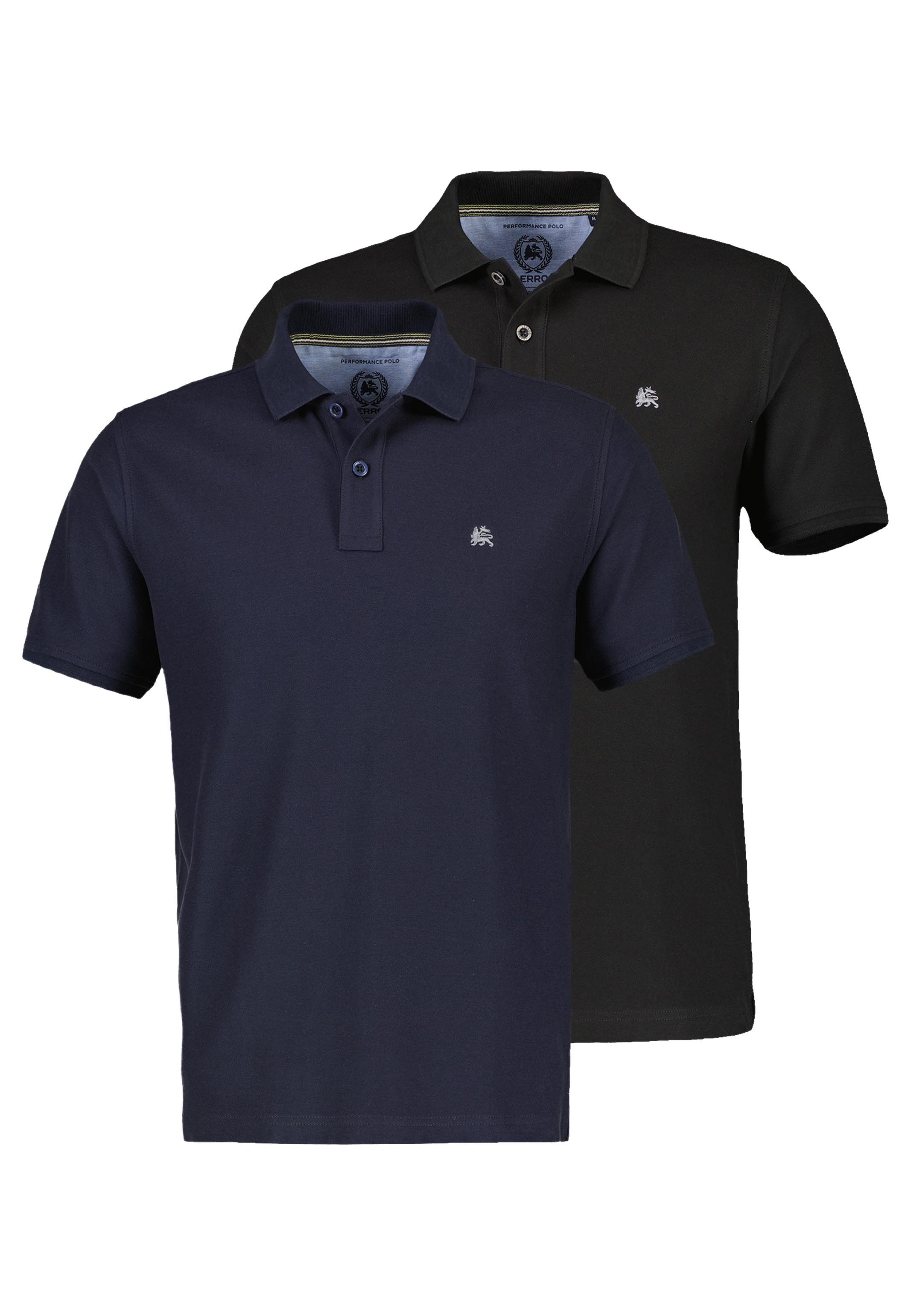 LERROS Poloshirt 2er Pack Basic (Spar-Set) Poloshirt - Baumwolle - Atmungsa günstig online kaufen