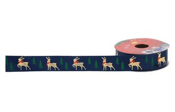 Sarcia.eu Geschenkband Weihnachtsband, marineblaues Band 2,5cmx2,7m