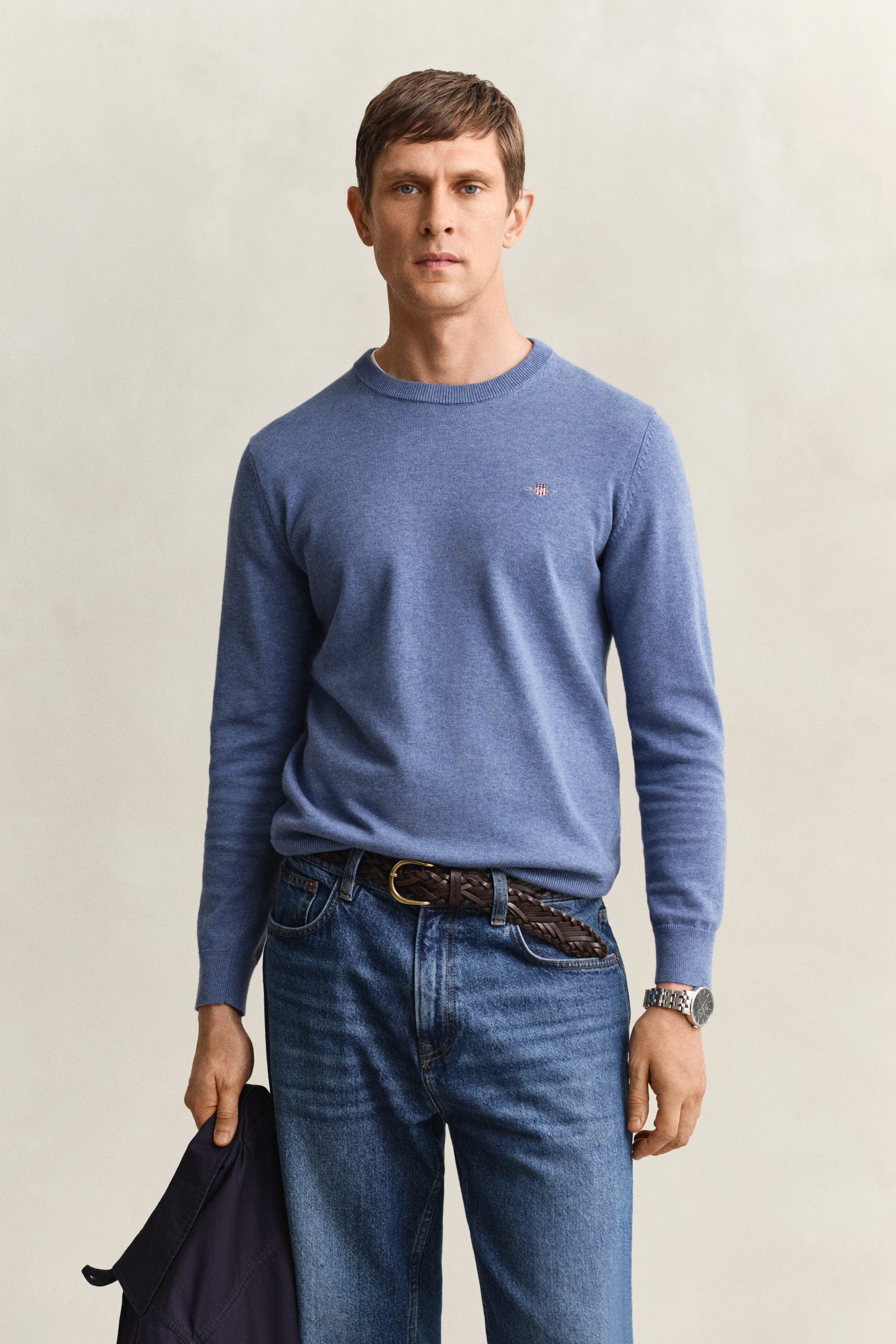Gant Rundhalspullover CLASSIC COTTON C-NECK Premium Strickpullver aus weich günstig online kaufen