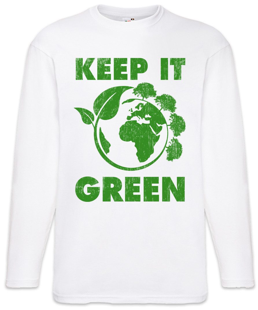 Langarmshirt Keep It Green Langarm T-Shirt Umweltschutz Save The World Green Energy