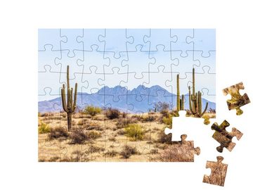 puzzleYOU Puzzle Four Peaks, Mazatzal Mountains, Phoenix, Arizona, 48 Puzzleteile, puzzleYOU-Kollektionen Kakteen
