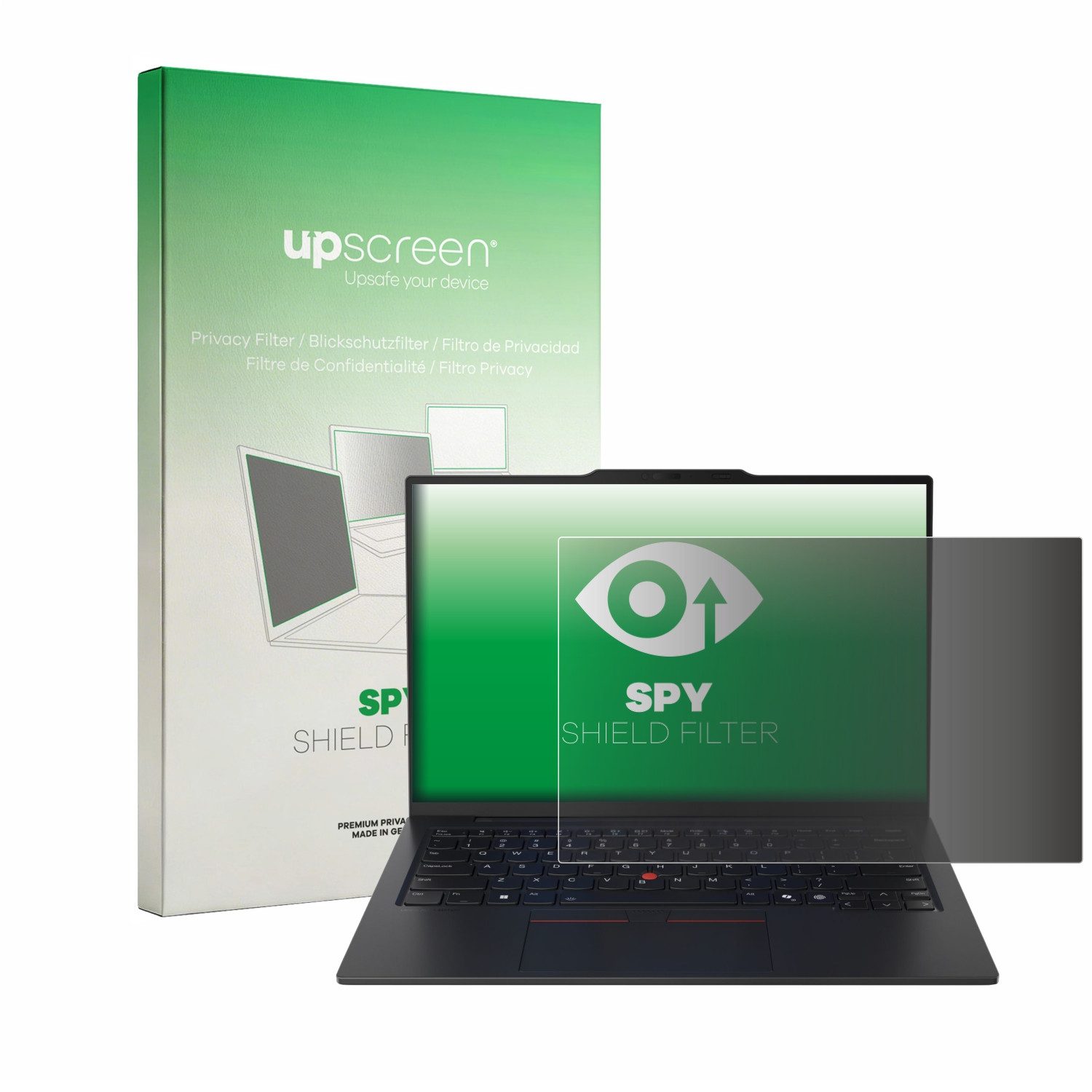 upscreen Displayschutzfolie Blickschutzfilter für Lenovo ThinkPad X1 Carbon Gen 13 14" Aura Edition, Anti-Spy Privacy Filter Sichtschutz Blickschutzfilter Blaulicht-Schutz