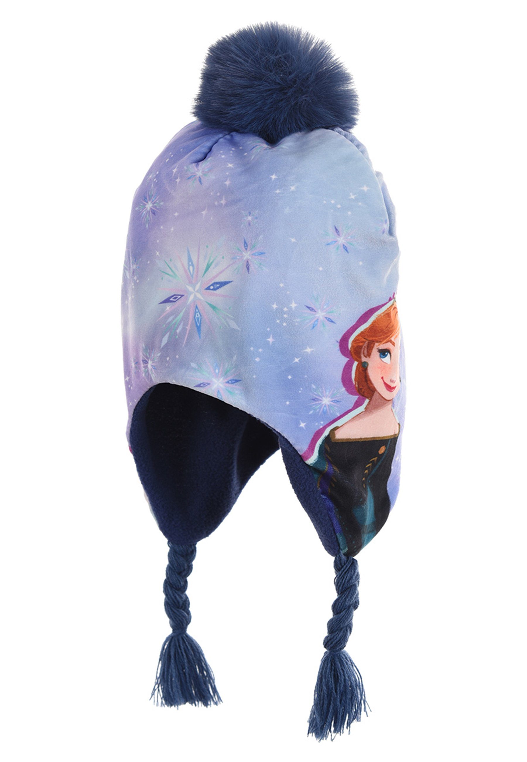 Winter-Mütze Eiskönigin Kinder Elsa Bommelmütze Mädchen Disney Frozen Bommelmütze