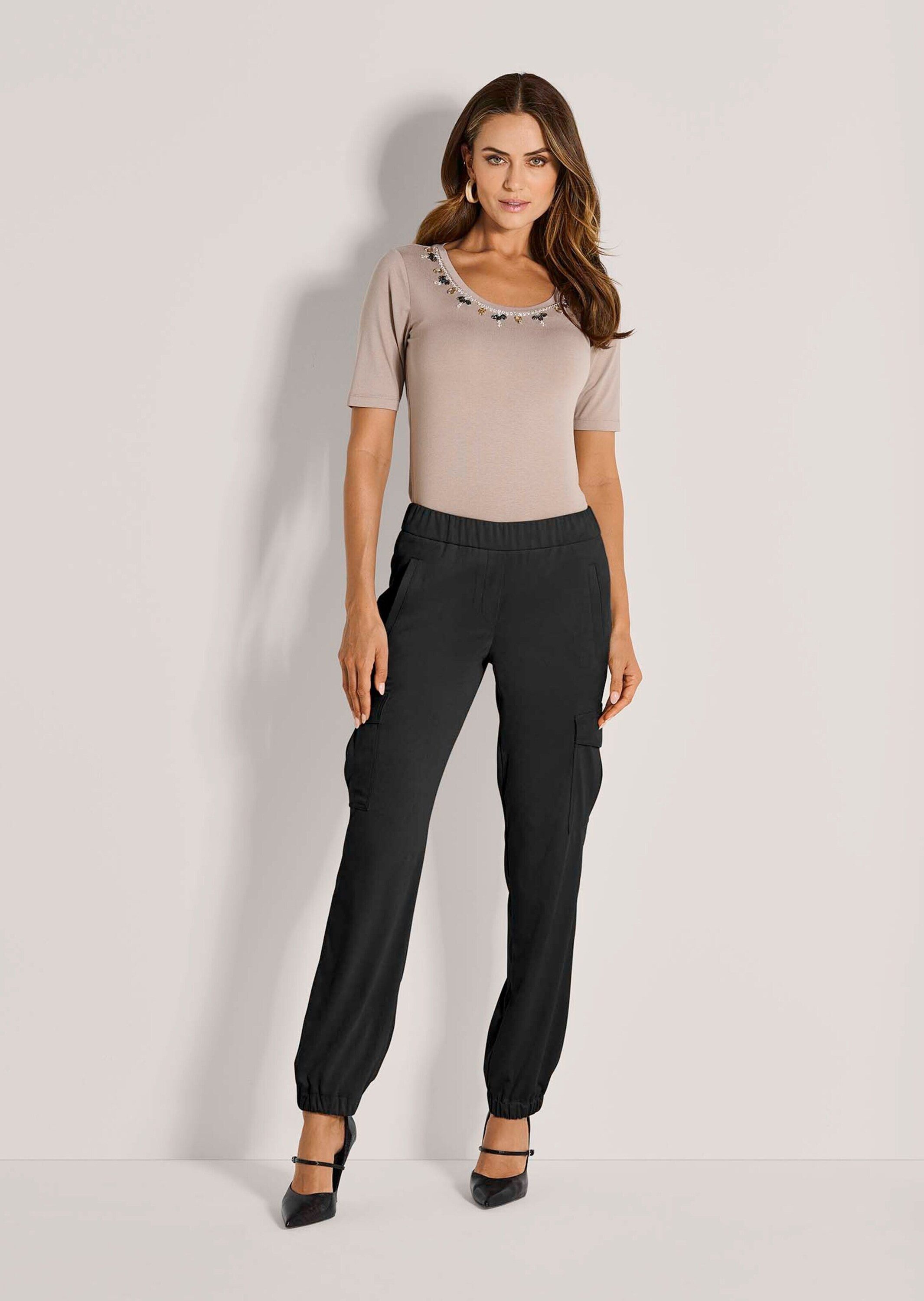 MADELEINE Cargohose Stoffhose in Cargo-Optik Micro-Velours-Hose, elastische günstig online kaufen