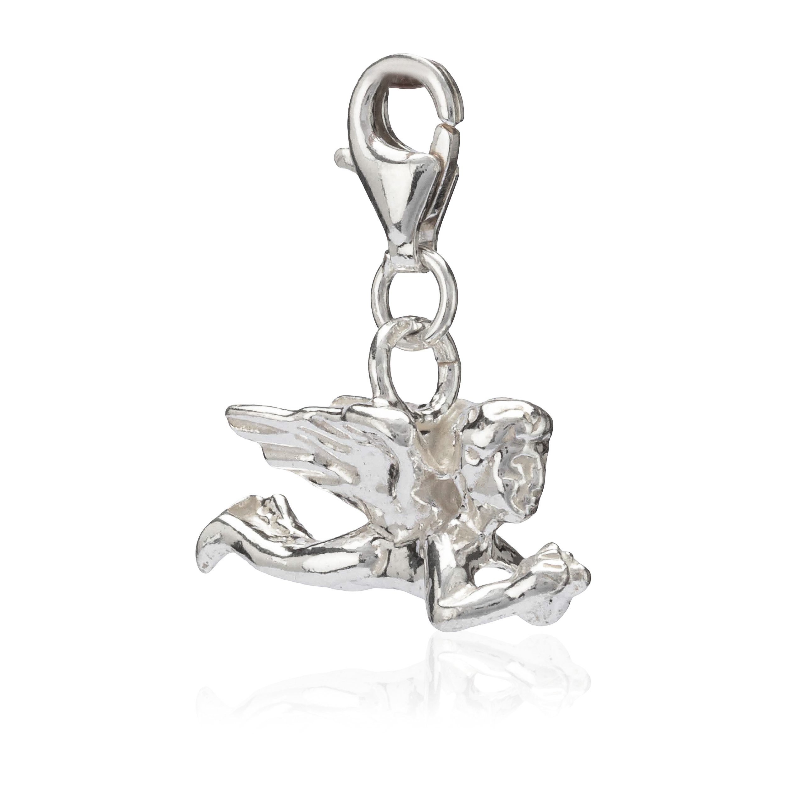 Charm-Einhänger Damen Charm-Anhänger Engel Symbol 925 Silber 17x11