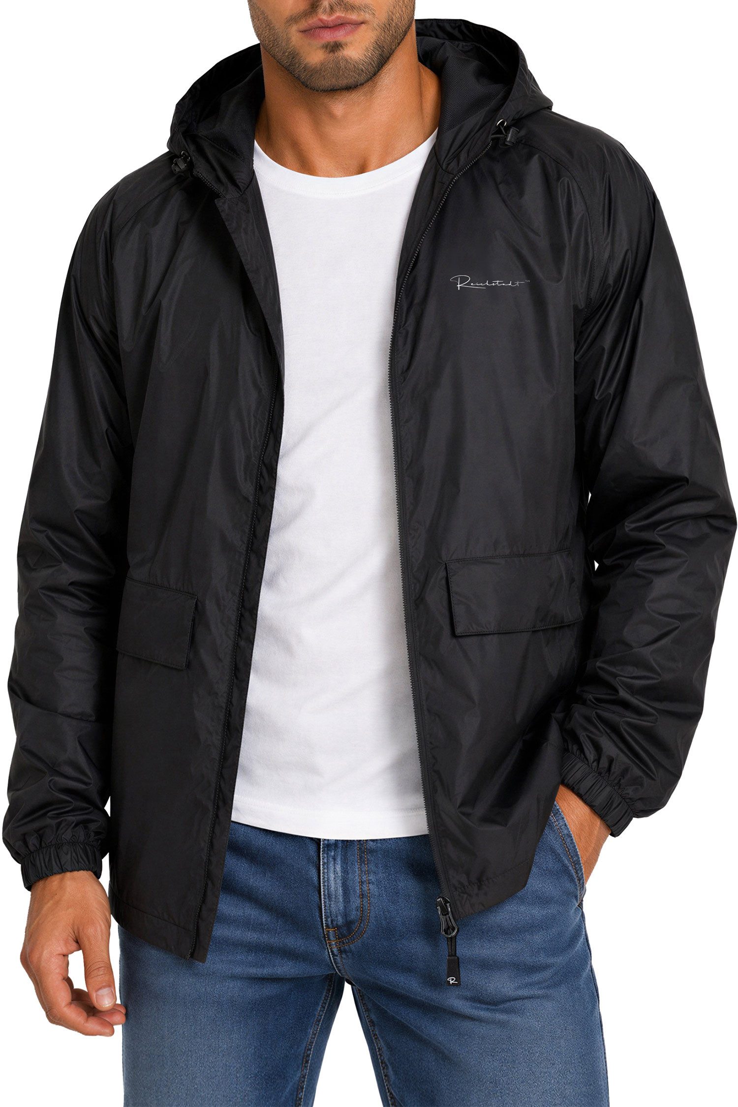 Reichstadt Allwetterjacke Herren Relaxed Fit Übergangsjacke Windbreaker 24RS053 100% wasserfeste Herren-Regenjacke