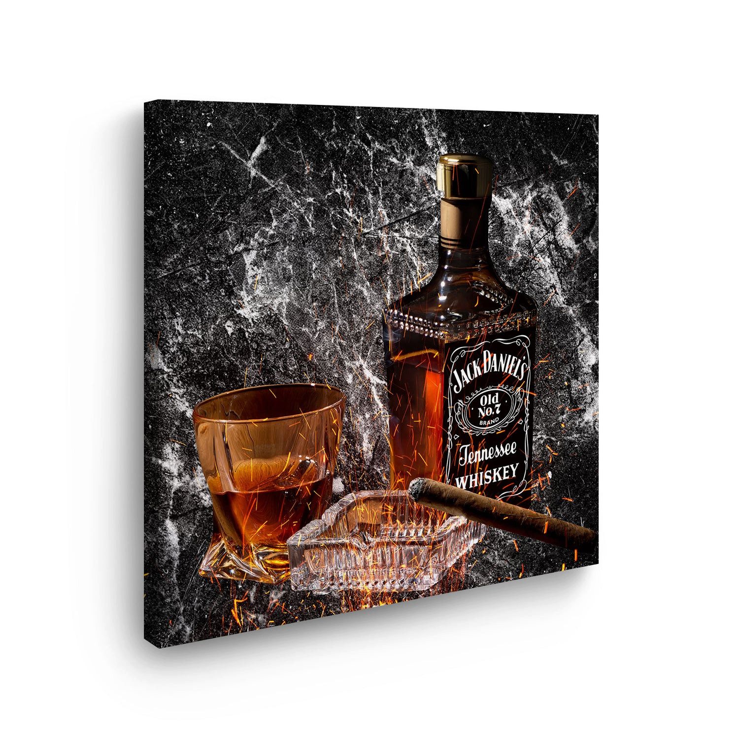Leinwandbild Whiskey Jack Leinwandbild Wandbild abstrakt Kunstdruck XL Wanddeko