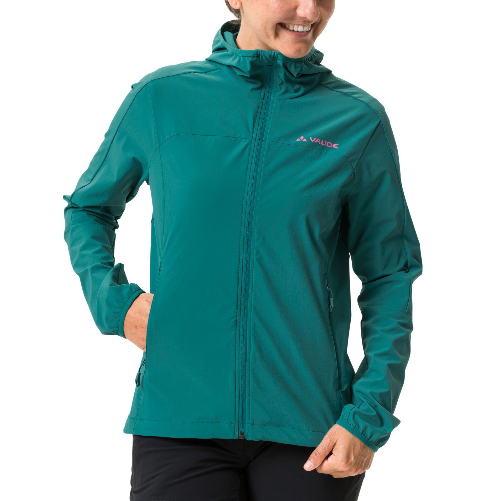 Moab angeschnittener Softshelljacke wave Jacket VAUDE IV mit 372 Kapuze