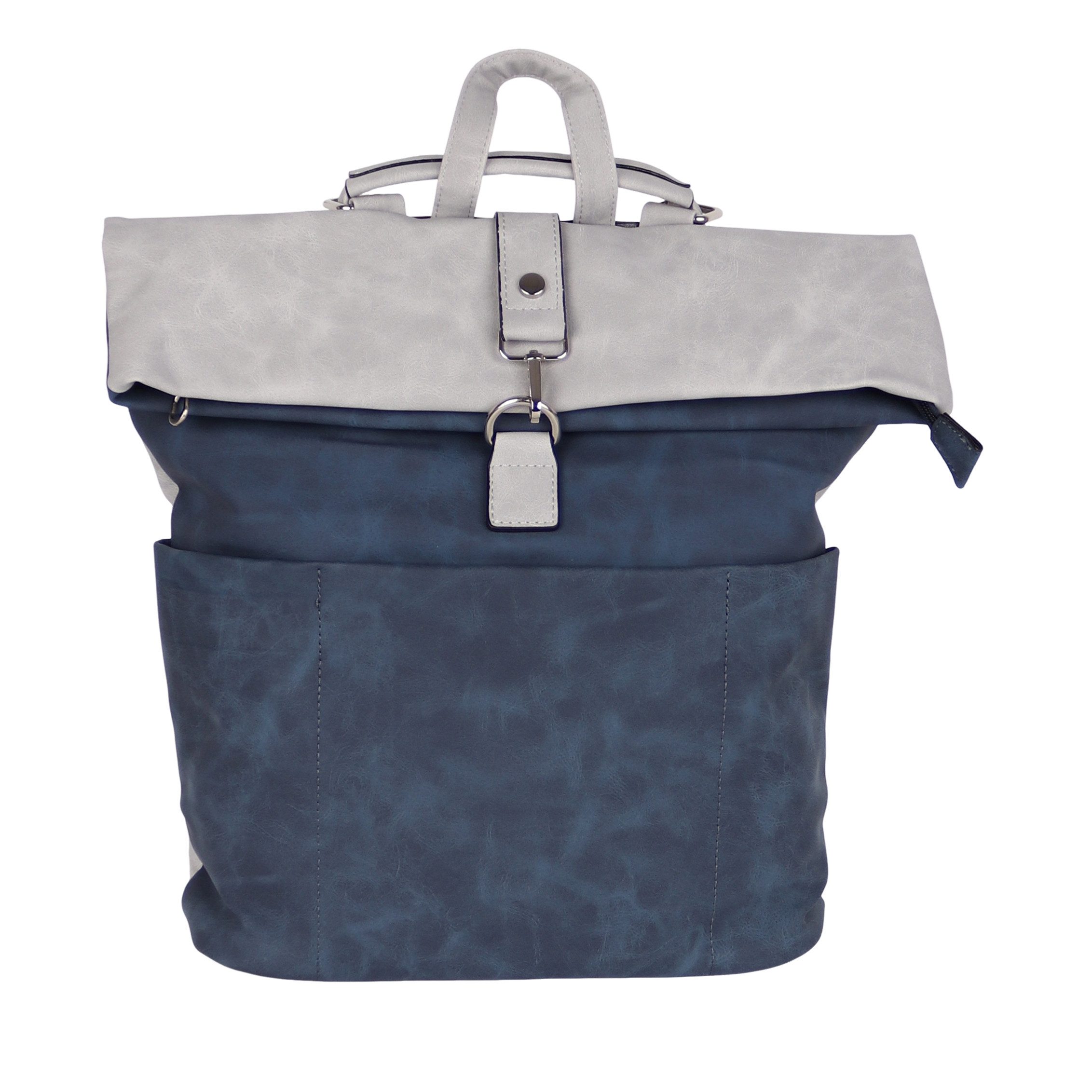 MIRROSI Tagesrucksack Damen auch als Crossbody Bag 2 in 1, Elegant (32x(38+8)x12cm - Kompakte Größe), aus hochwertigem Kunstleder, Rucksack, Daypack