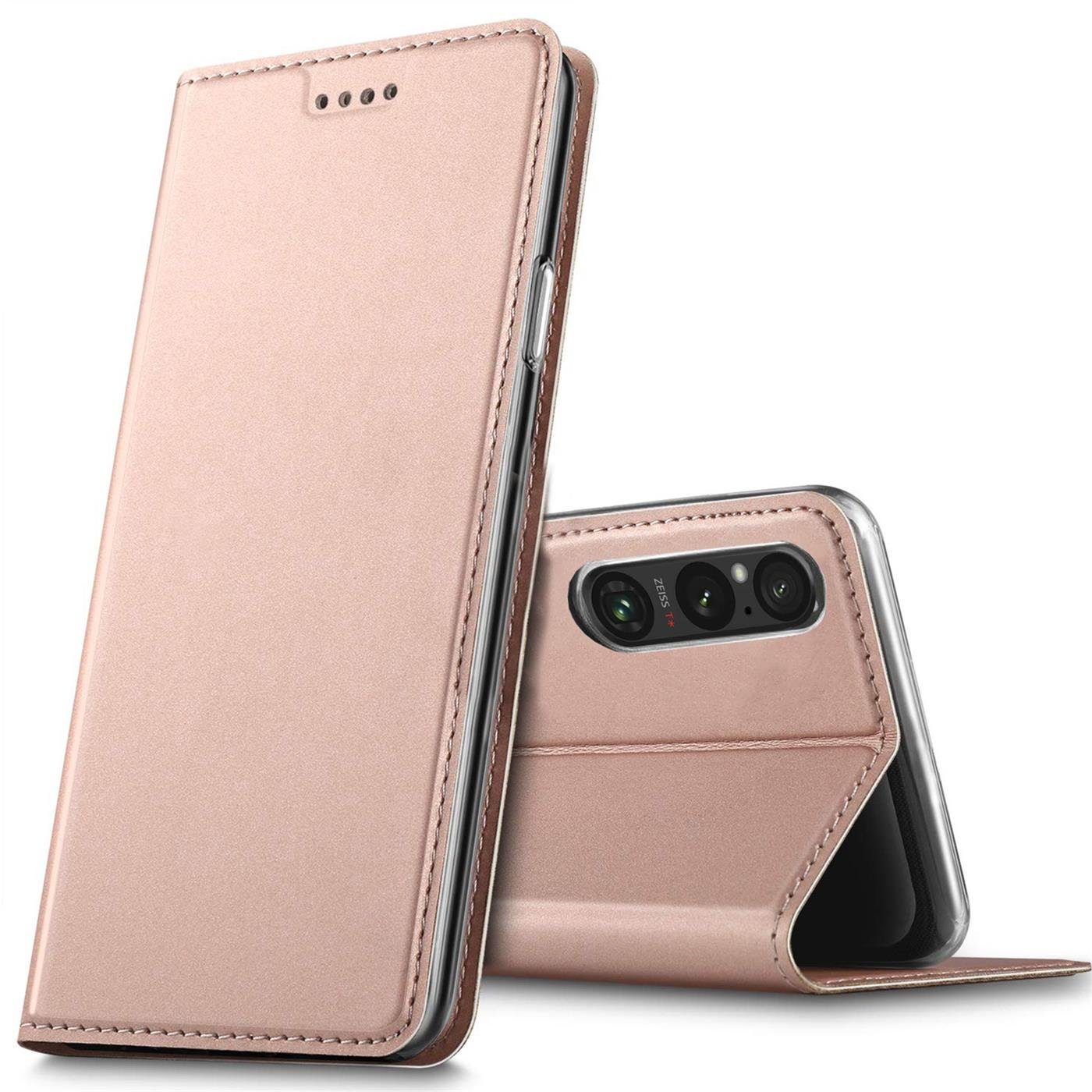 CoolGadget Handyhülle Magnet Case Handy Tasche für Sony Xperia 1 V 6,5 Zoll, Hülle Klapphülle Slim Flip Cover für Xperia 1 V 2023 Schutzhülle