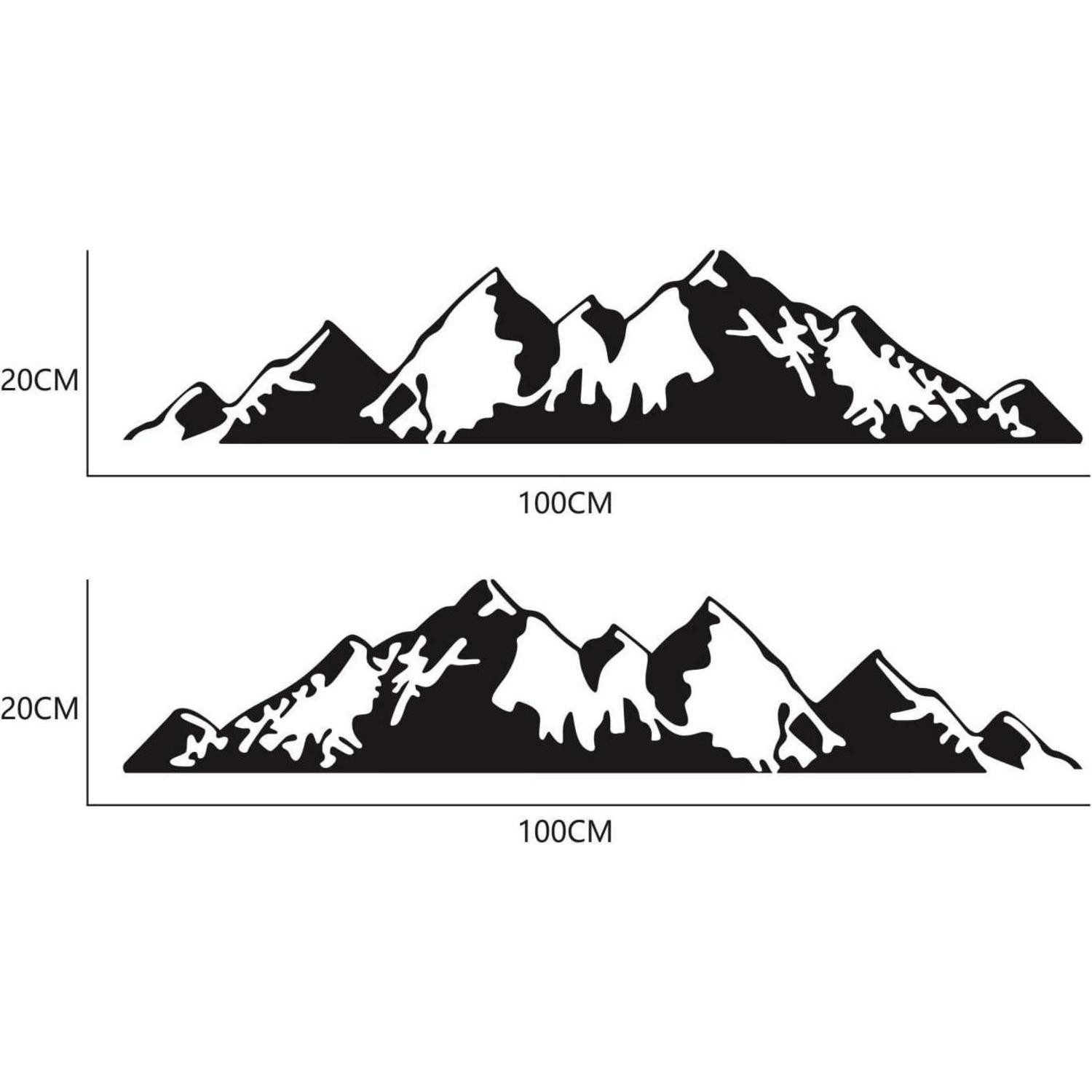 LuxusKollektion Aufkleber Sticker Car SUV Truck Offroad Mountain Vinyl Decal Snow S Black