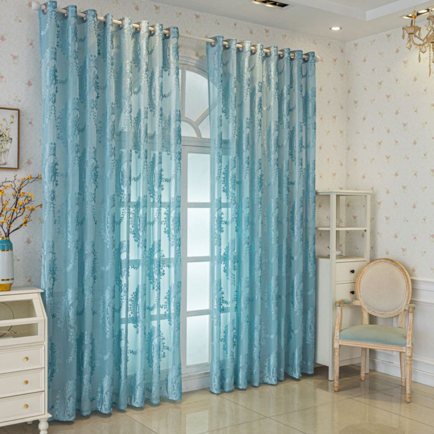 BYSURE Vorhang (2 St), 1 Paar Luxuriöse Europäische Durchsichtige Vorhänge, günstig online kaufen