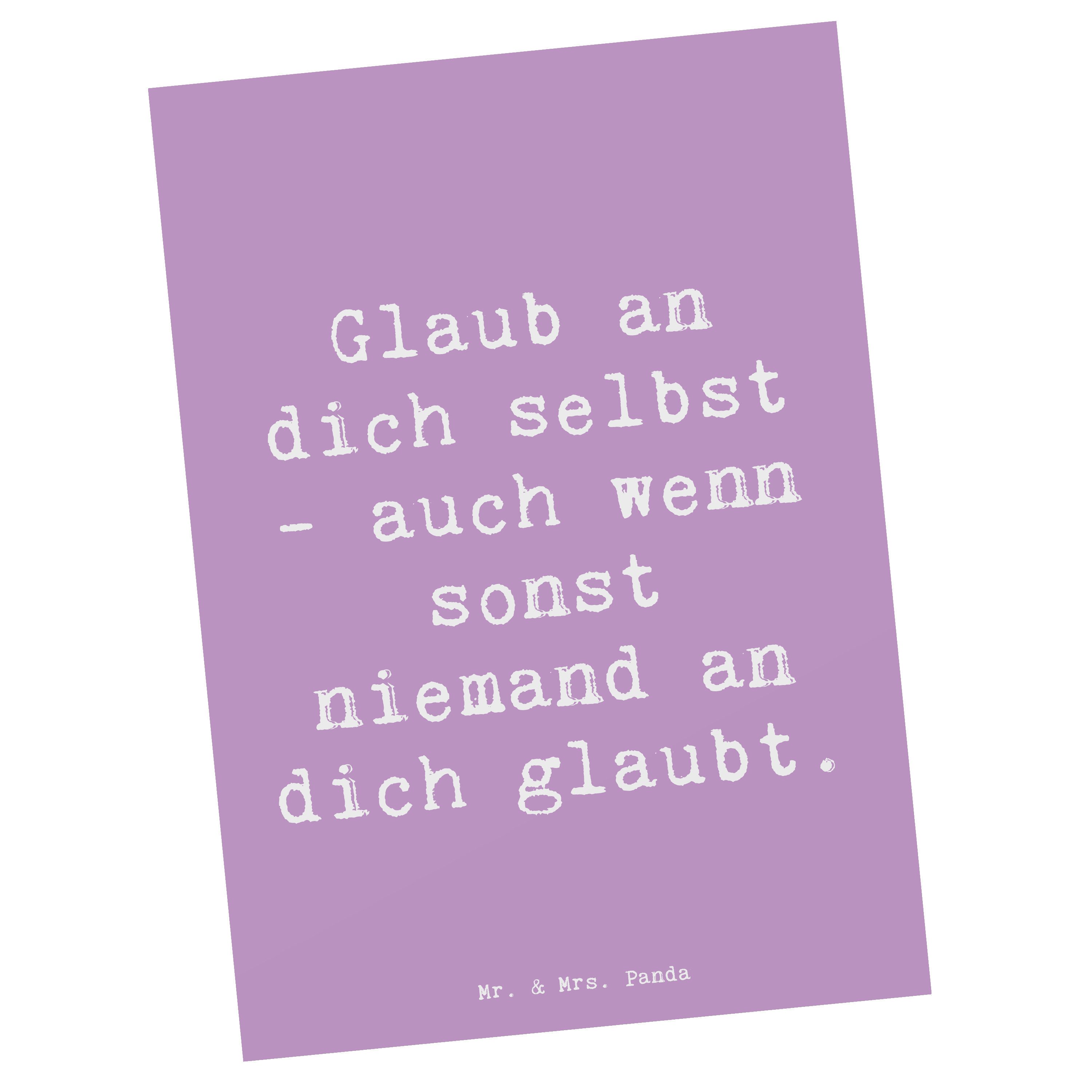 Postkarte Glaube an dich selbst - Lavendeltraum - Geschenk, Selbstvertrauen, Po