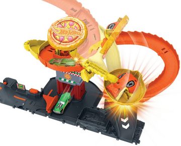 Hot Wheels Autorennbahn City Cobra Slam Pizza Attack, inklusive 1 Spielzeugauto