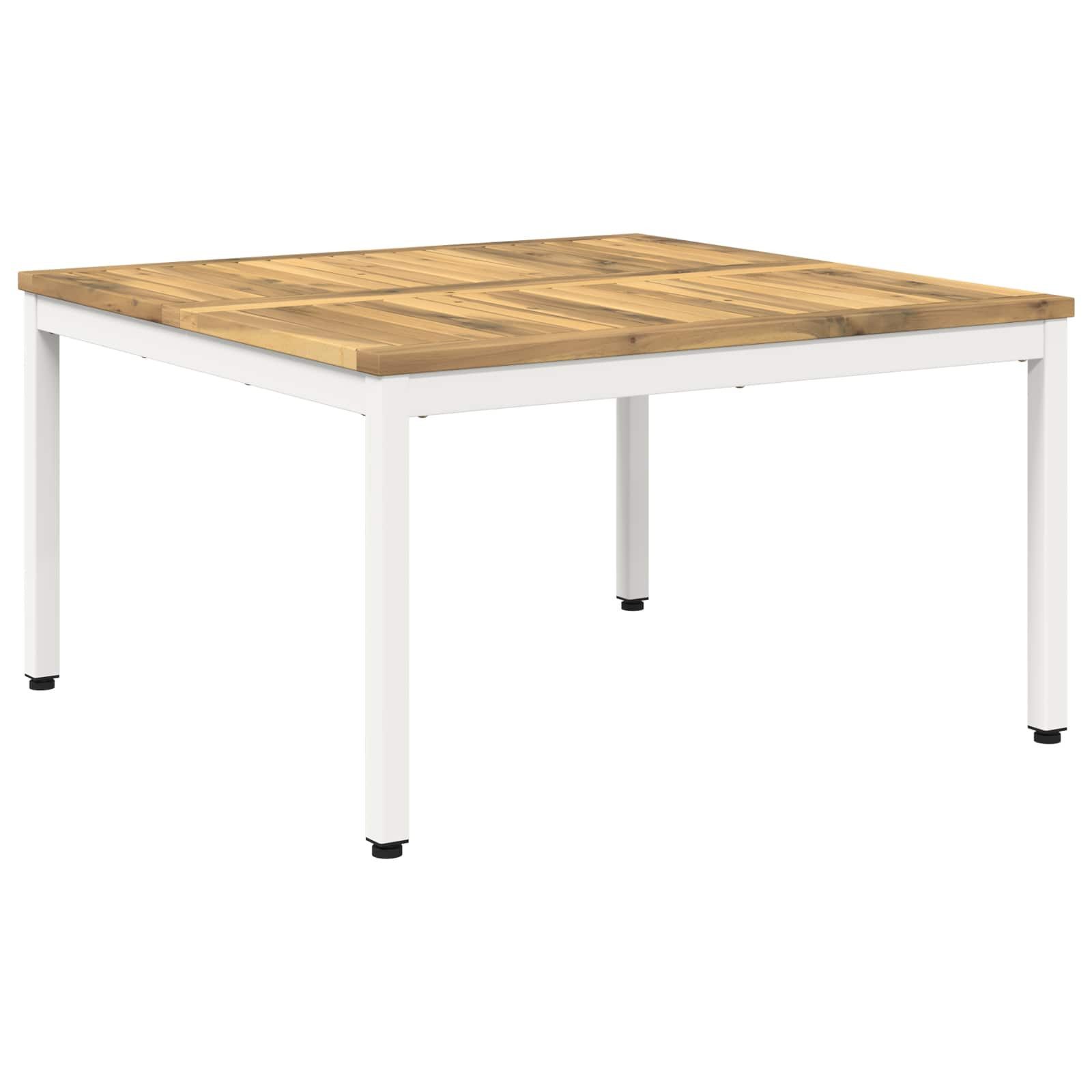 vidaXL Couchtisch Couchtisch Weiß 80 x 80,5 x 45 cm Massivholz (1-St)