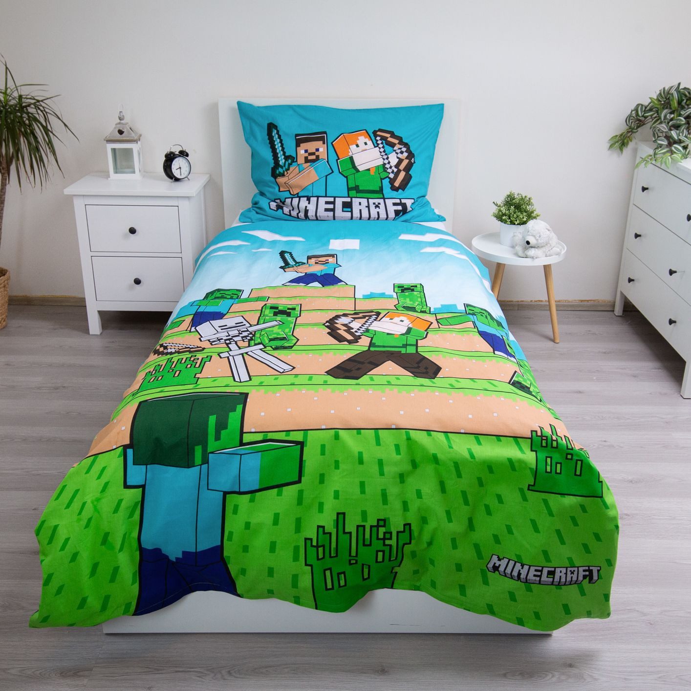 Minecraft Bettwäsche Minecraft We got this Creeper Wende Bettwäsche Kissen 135/140x200cm, Baumwolle, 2 teilig, Wendemotiv mit Reißverschluss