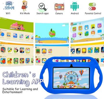 Veidoo für Kleinkinder mit Silikonhülle WiFi, GMS, Google Plays Tablet (7", 32 GB, Android, mit elterlicher Kontrolle, Lernen pädagogische Kleinkind Tablet)