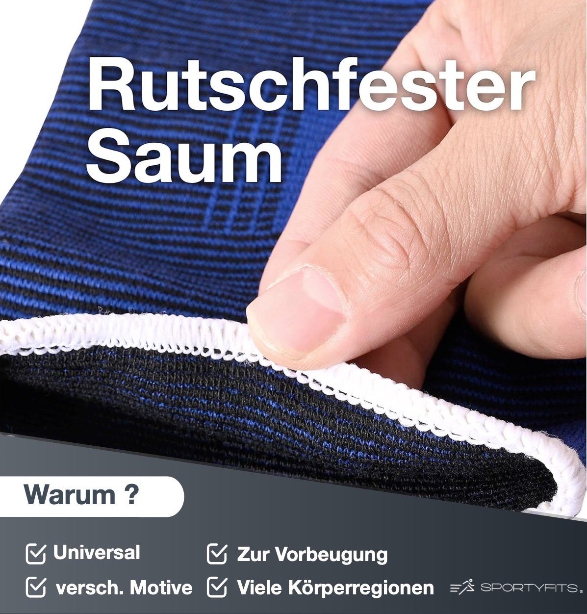 Sportyfits® Bandage Bandagen Set 7 Teilig mit Ellenbogen-, Fuß-, Schulter- und Kniebandage (7er Set, 7-tlg., 7-teilig)