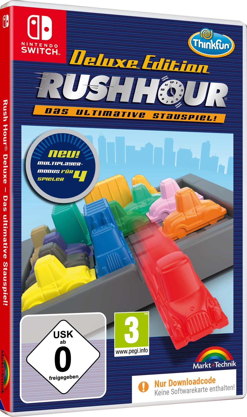 Rush Hour von ThinkFun - Das ultimative Stauspiel - Switch - Code in (Code in a Box), Nintendo Switch