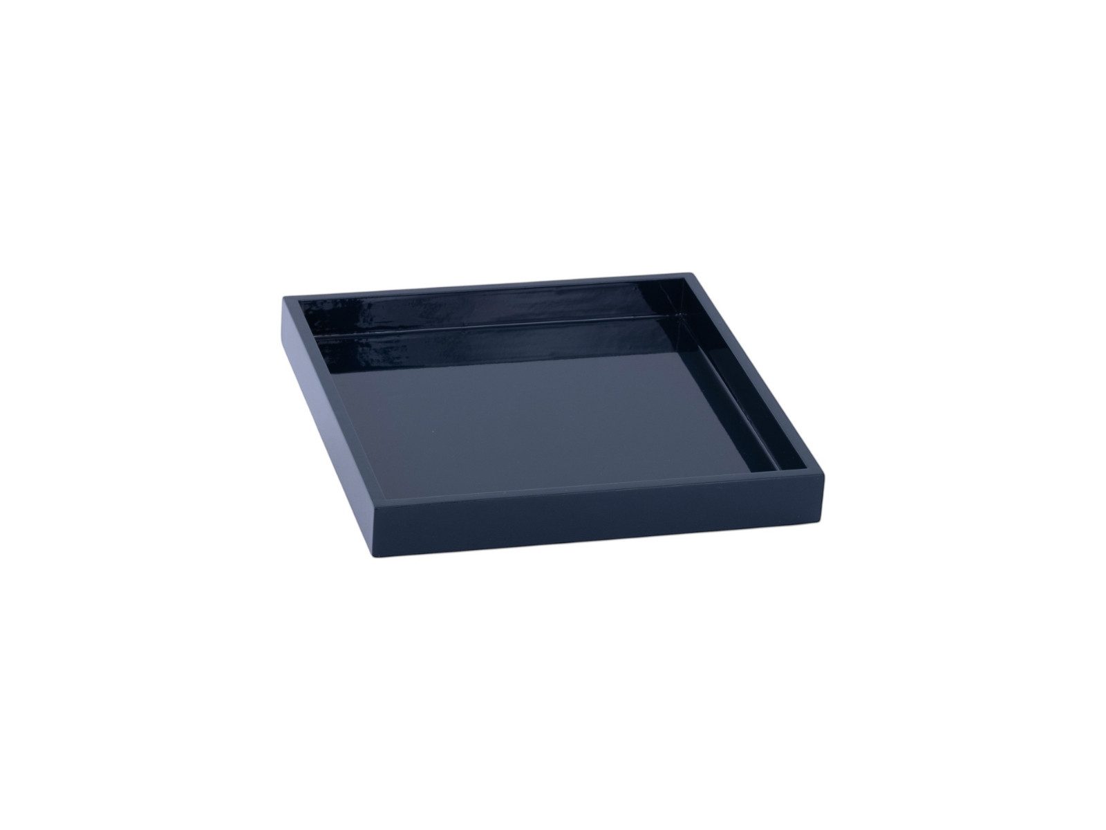 albert l. (punkt) Tablett Lacquer-Tablett stahlblau 20x20cm, MDF