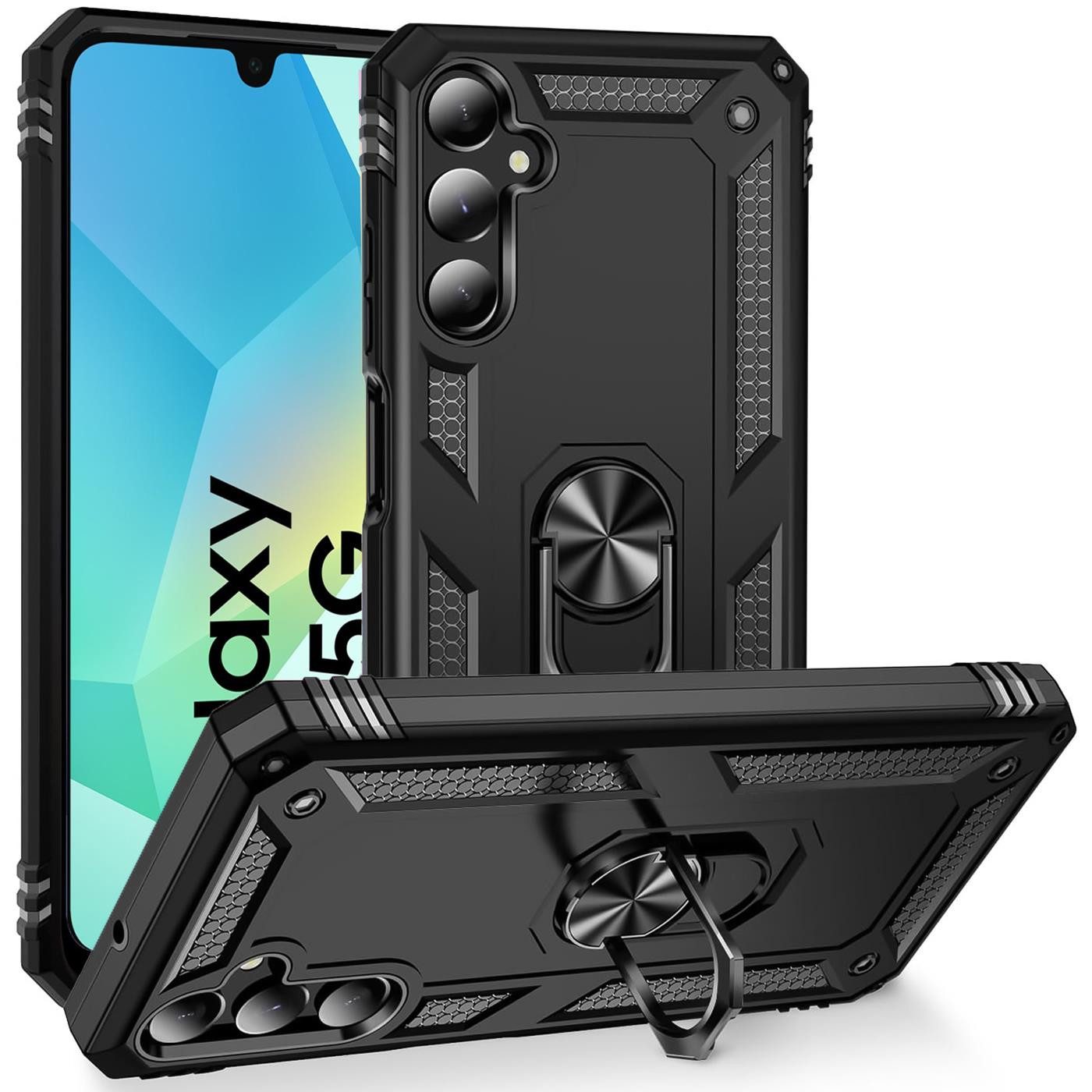 CoolGadget Handyhülle Armor Shield Case für Samsung Galaxy A16 5G 6,7 Zoll, Outdoor Cover mit Magnet Ringhalterung Handy Hülle für Samsung A16 5G